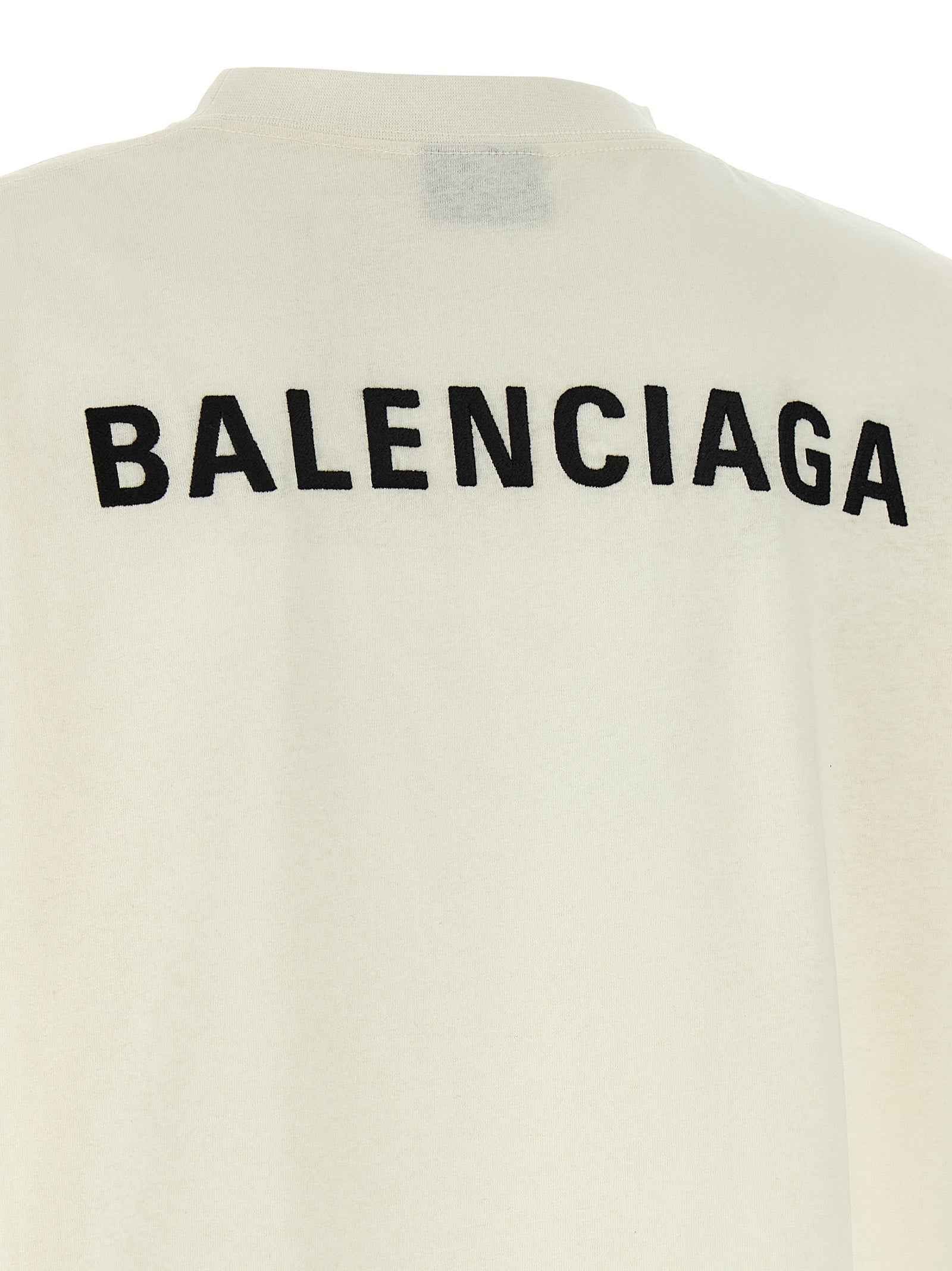 Balenciaga White Cotton T-Shirt