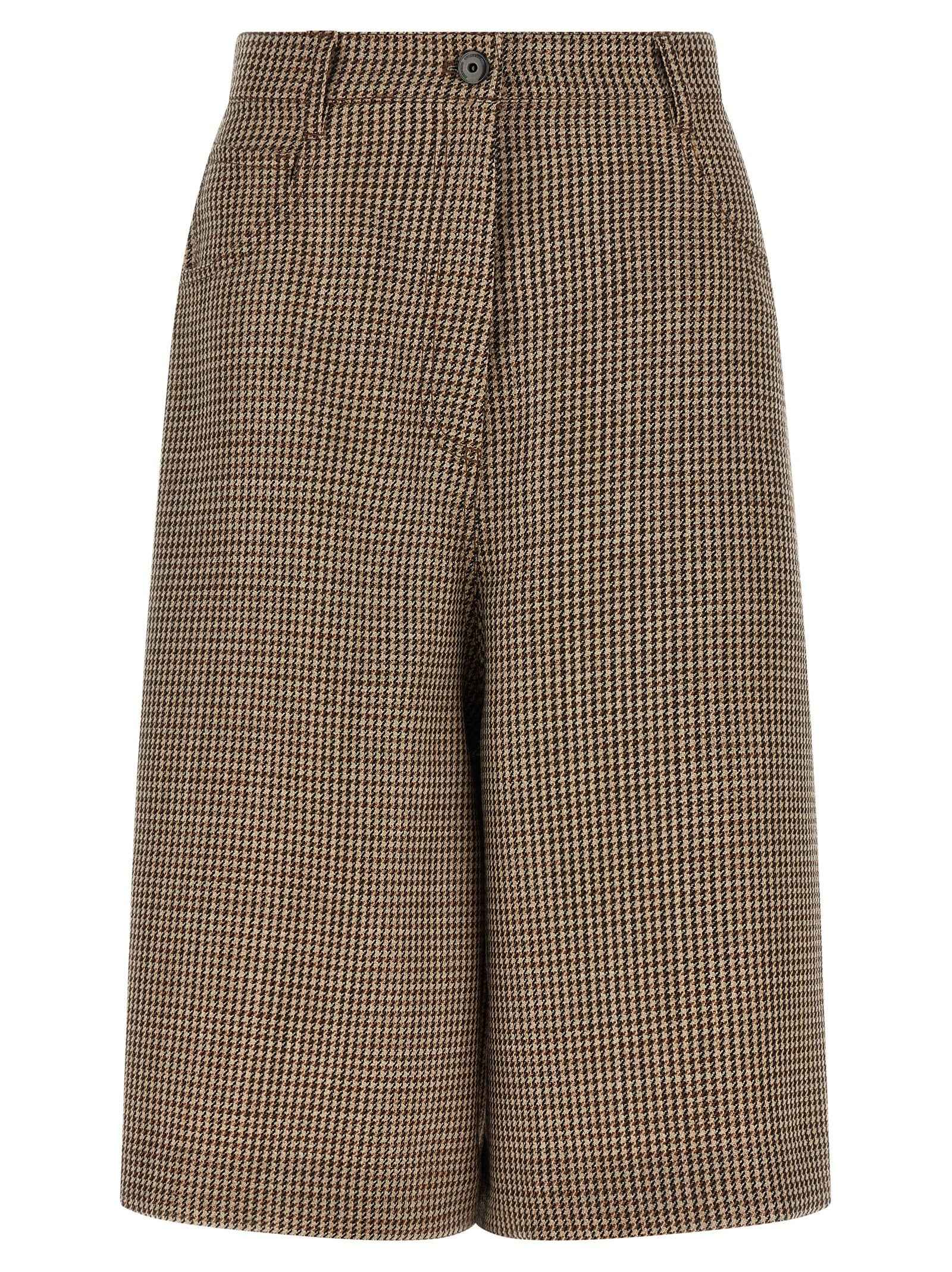 Brunello Cucinelli Brown Virgin Wool Bermuda Shorts