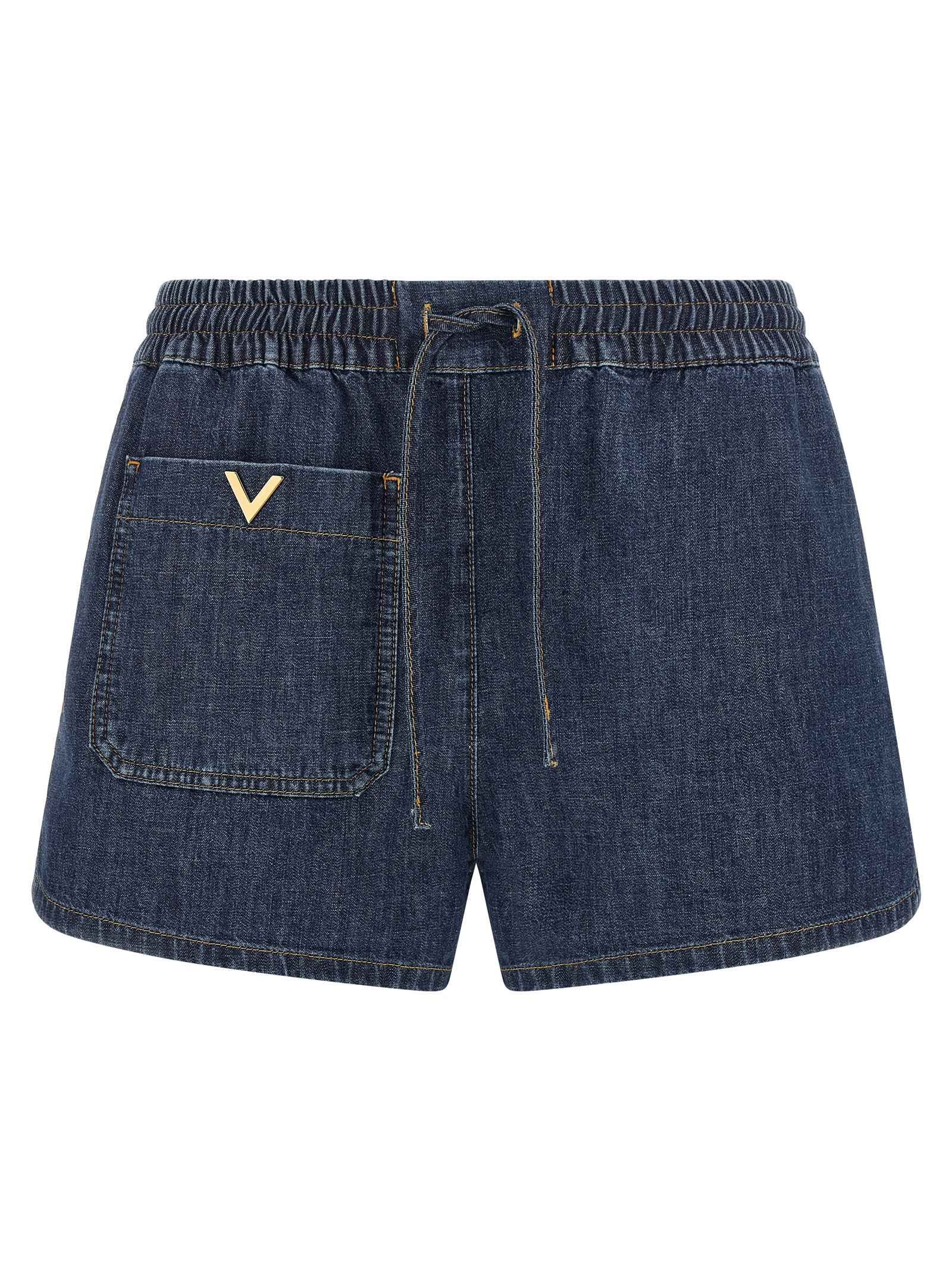 Valentino Garavani Blue Cotton Bermuda Shorts