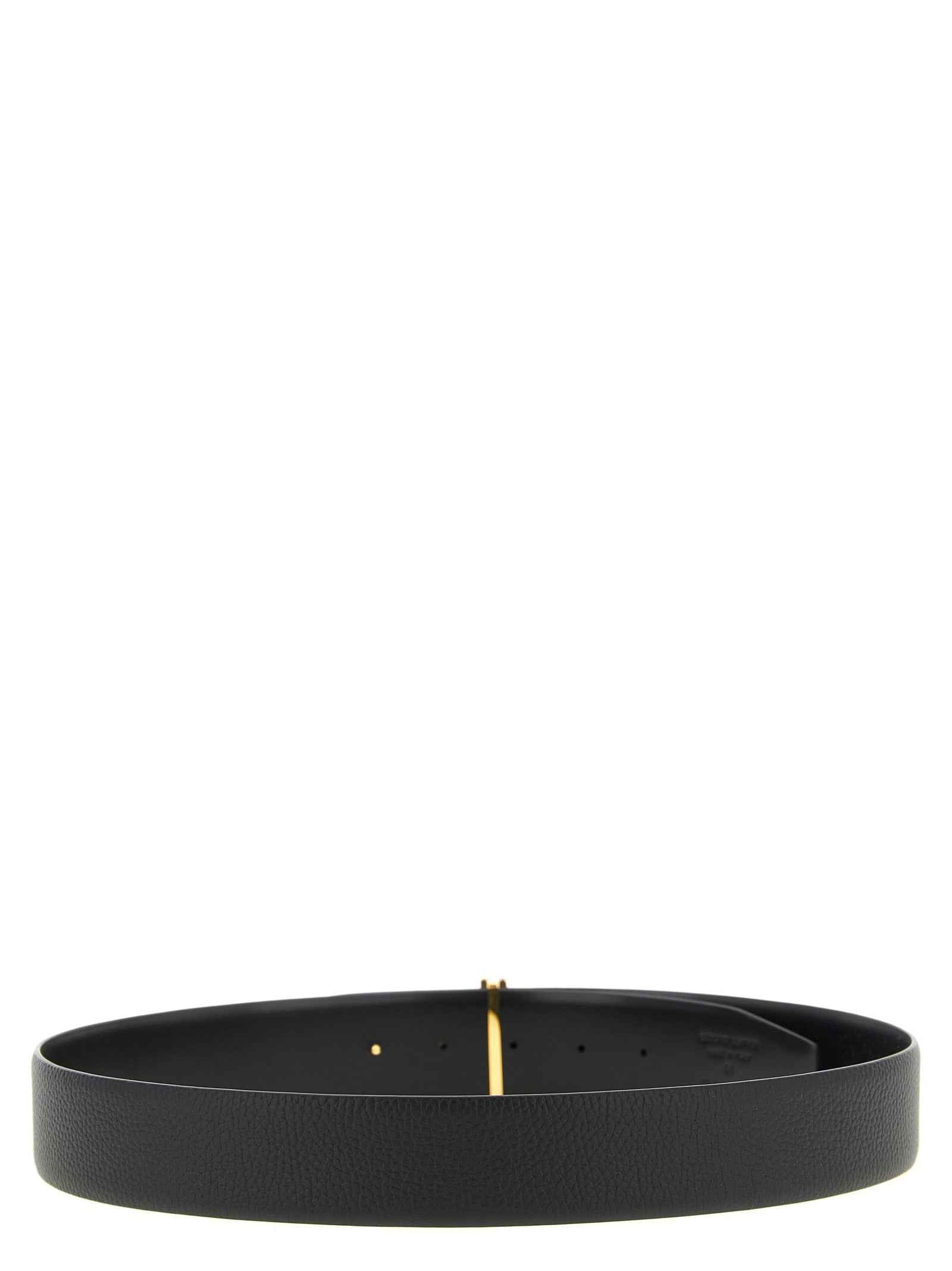Tom Ford Black Calfskin Regular Belt
