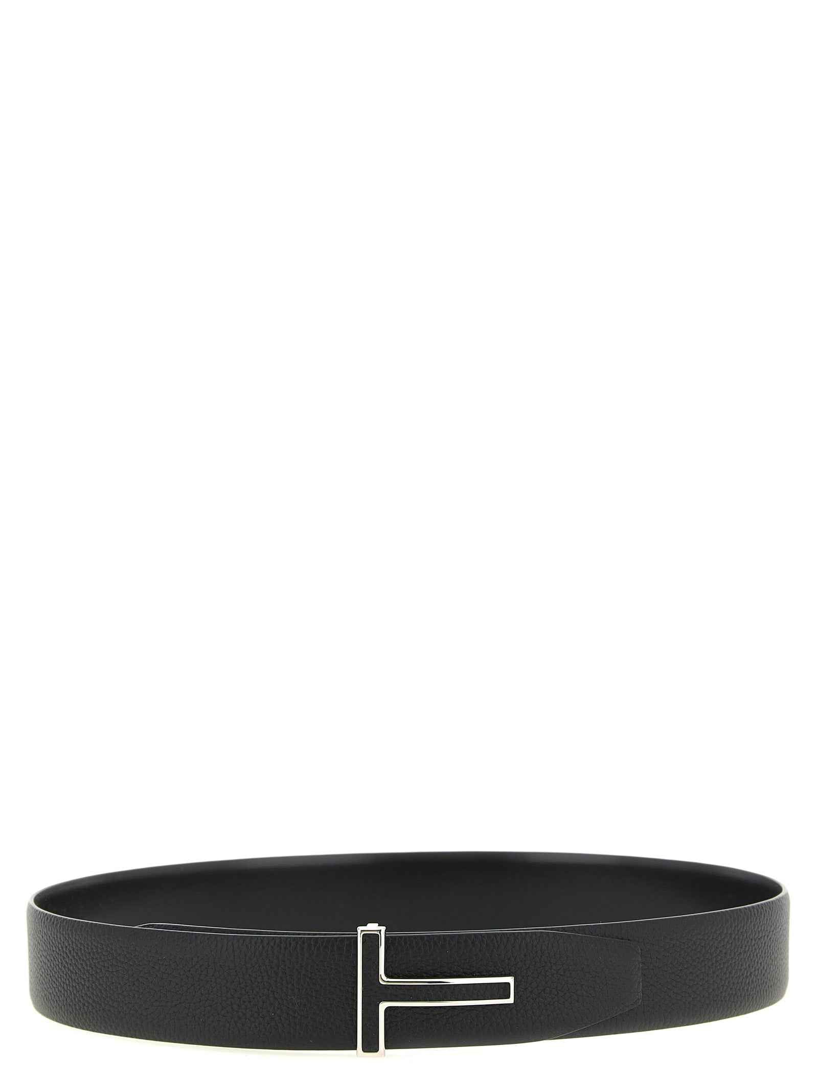 Tom Ford Black Calfskin Regular Belt