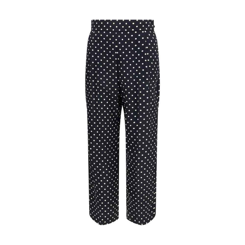 Valentino Garavani Black Silk Cropped Pants
