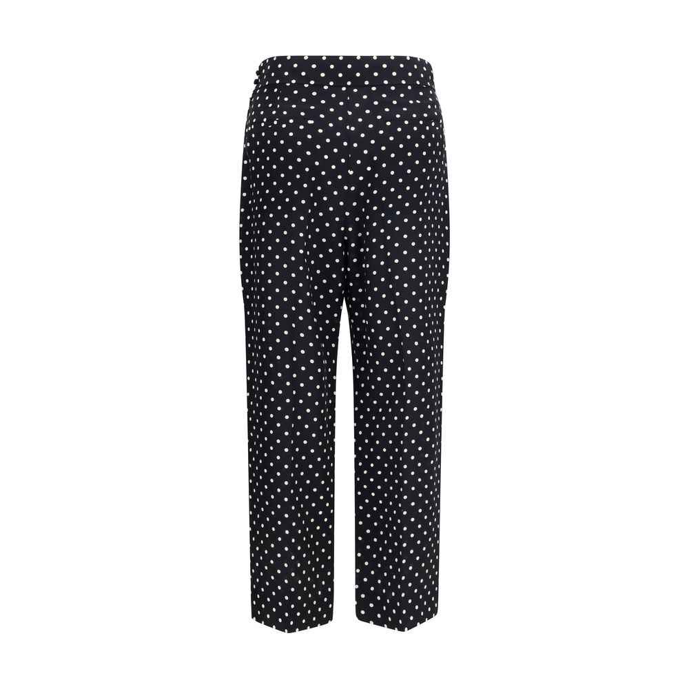 Valentino Garavani Black Silk Cropped Pants