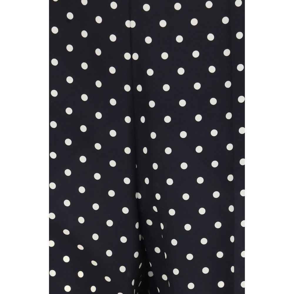 Valentino Garavani Black Silk Cropped Pants