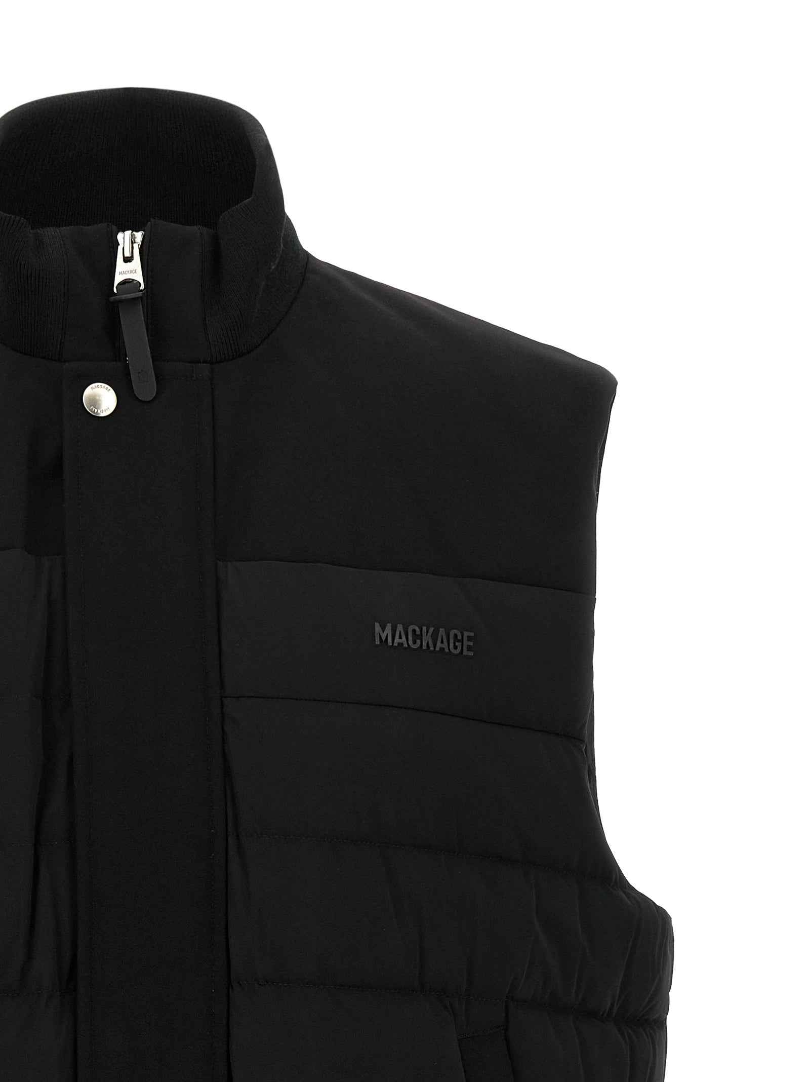 Mackage Black Nylon Sleeveless Jacket