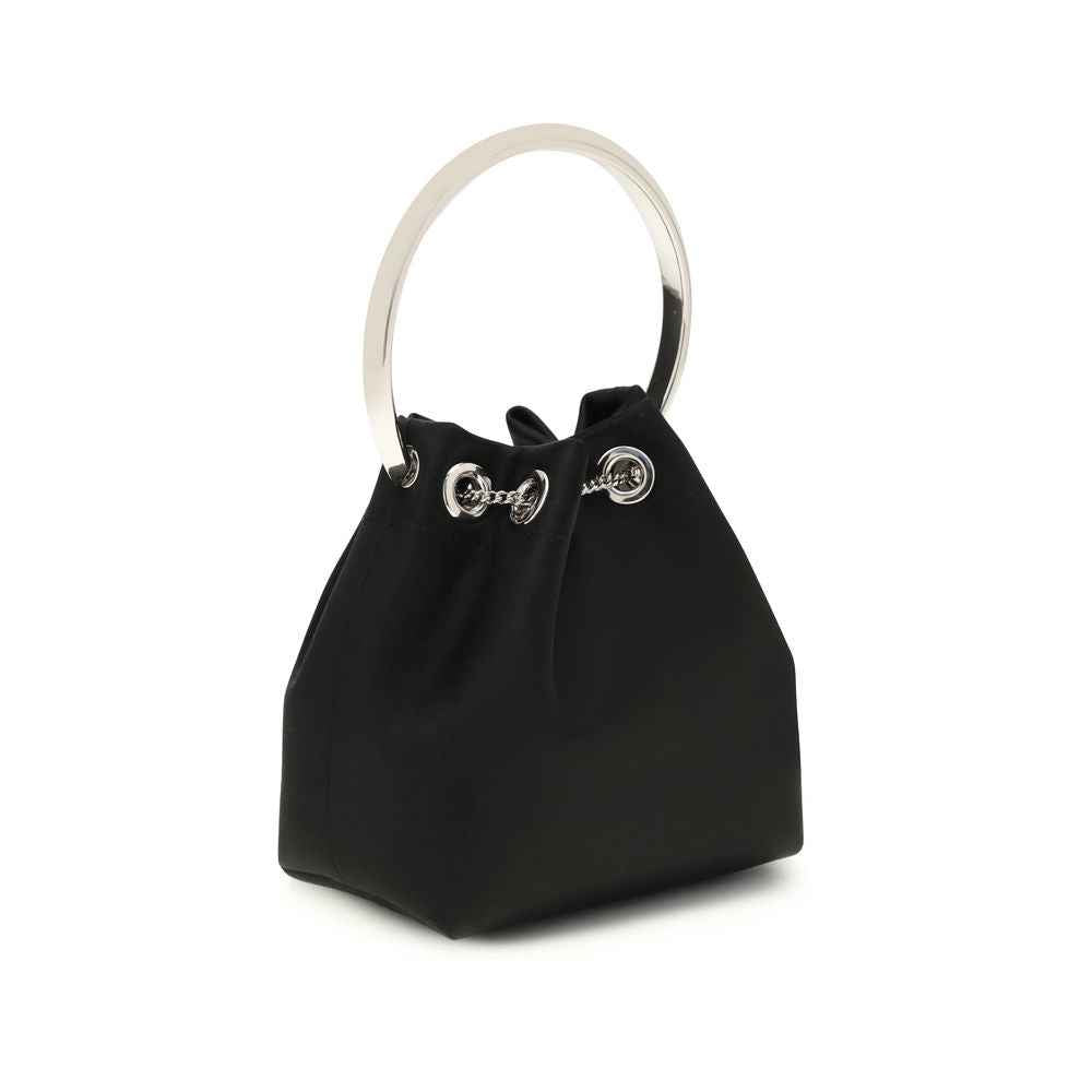 Jimmy Choo Black Cotton Shoulder Bag