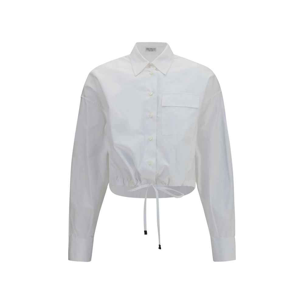 Brunello Cucinelli White Cotton Dress Shirt