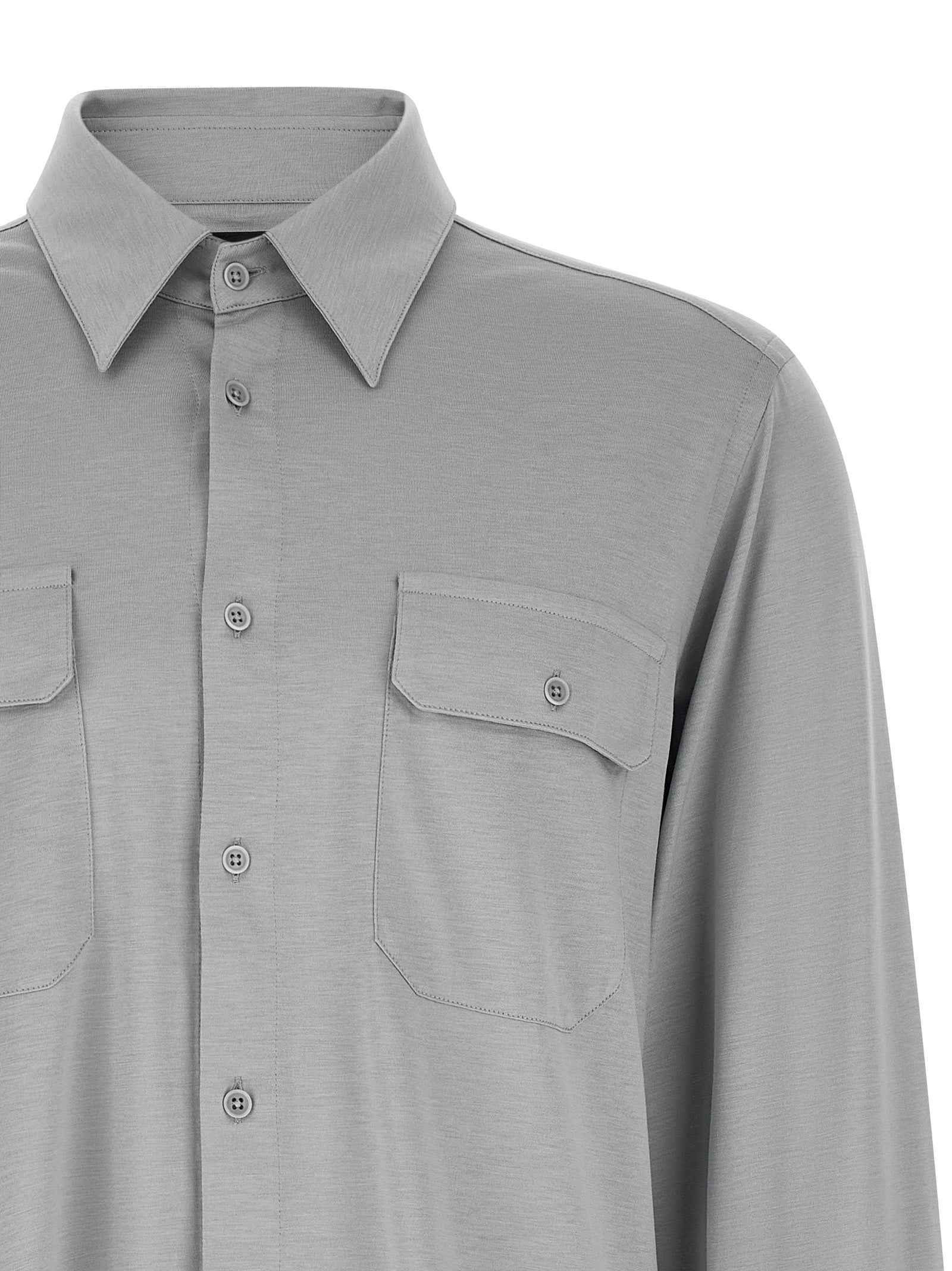 Tom Ford Gray Silk Blouse