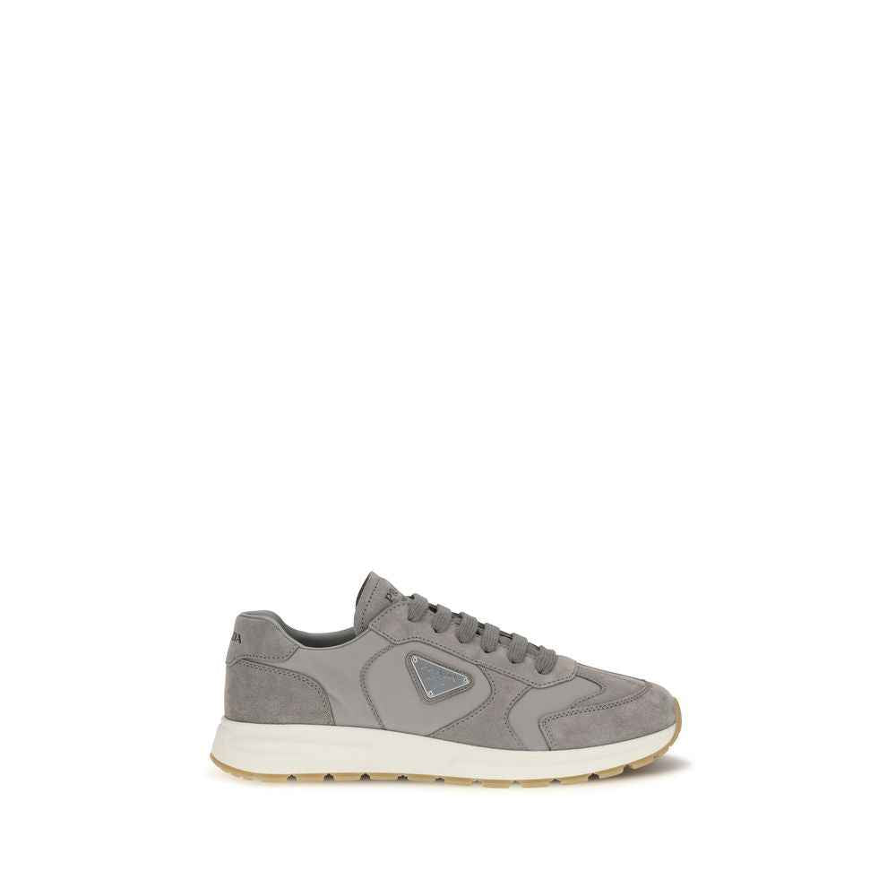Prada Gray Recycled Polyamide Athletic Sneakers