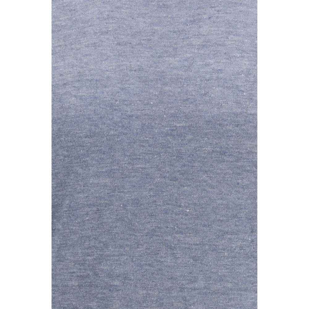 Brunello Cucinelli Blue Linen T-Shirt