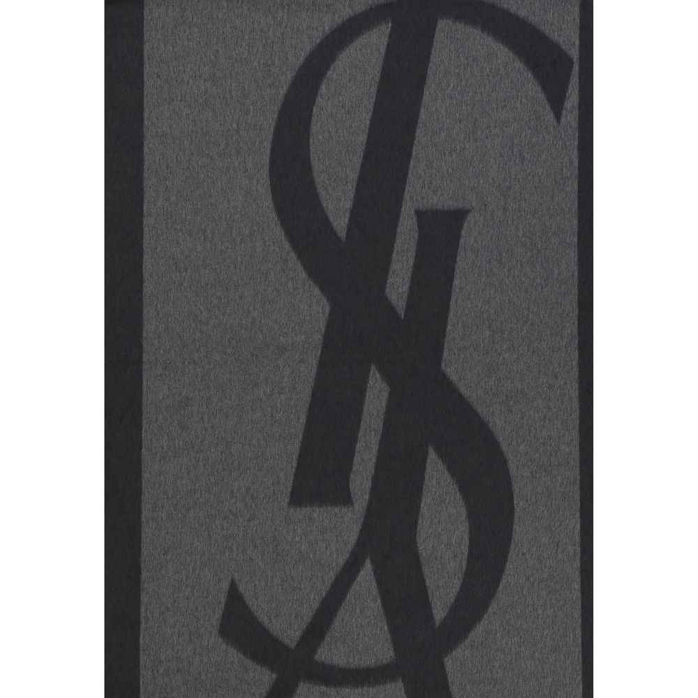 Saint Laurent Gray Silk Scarf