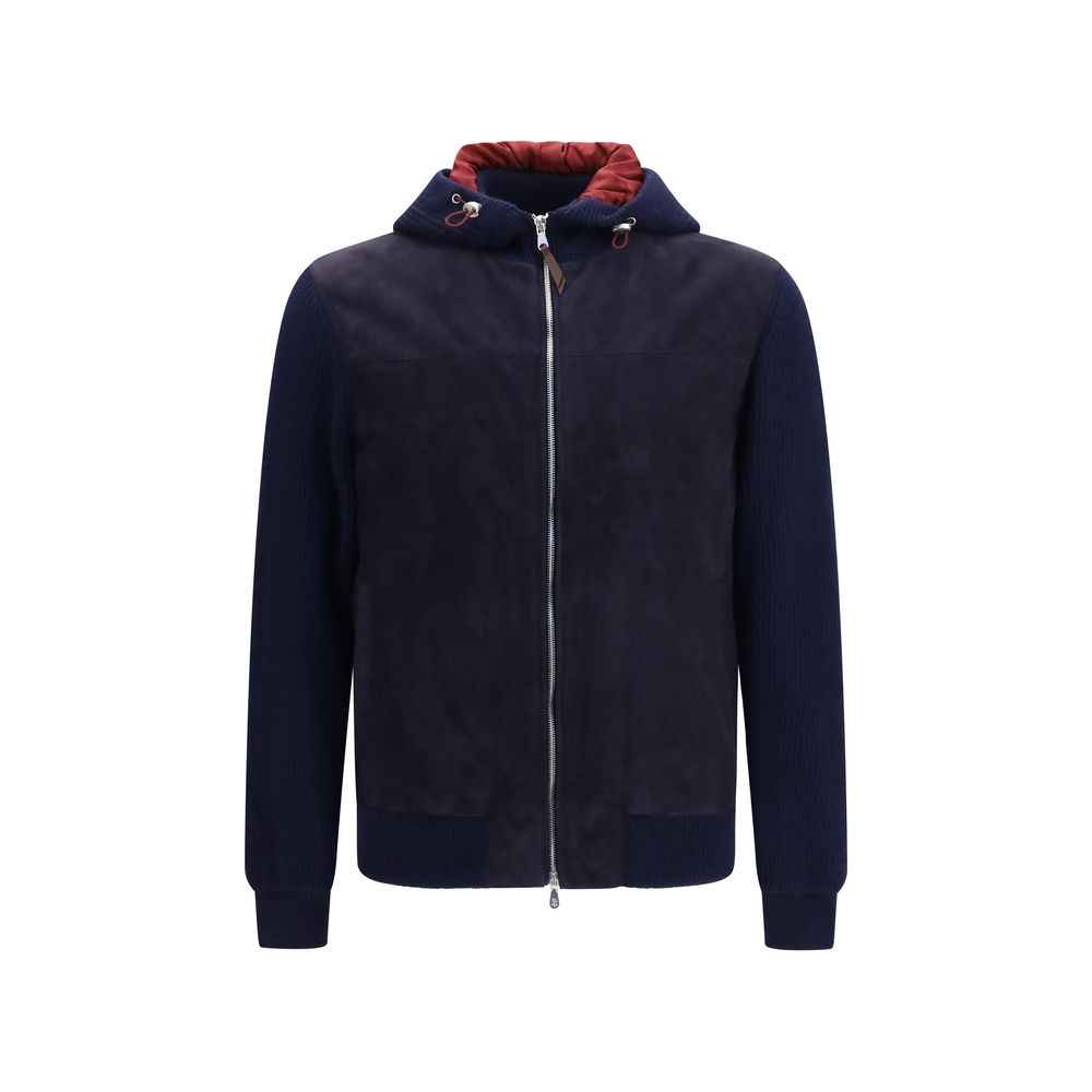 Brunello Cucinelli Blue Wool Oves Aries Full-Length Jacket