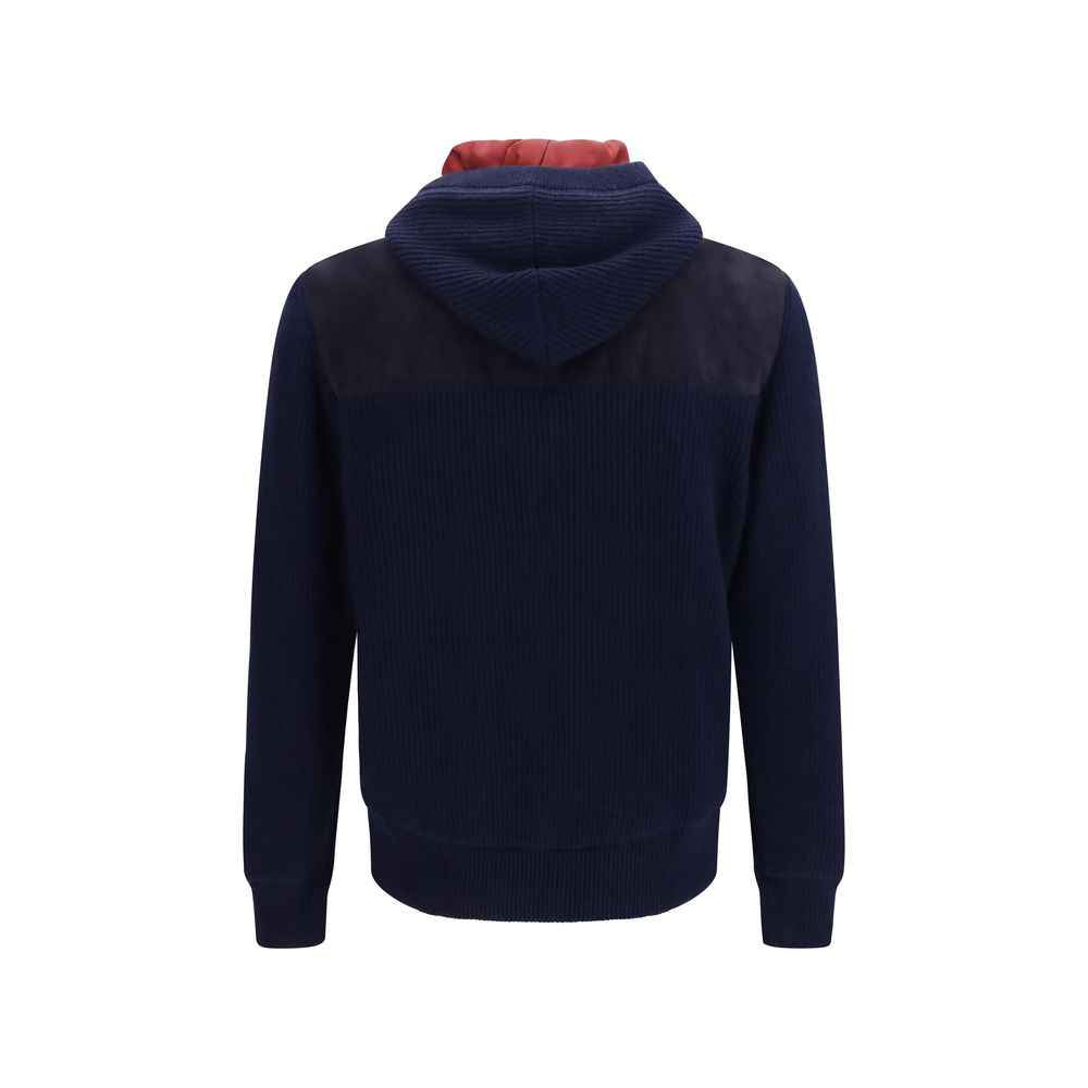 Brunello Cucinelli Blue Wool Oves Aries Full-Length Jacket