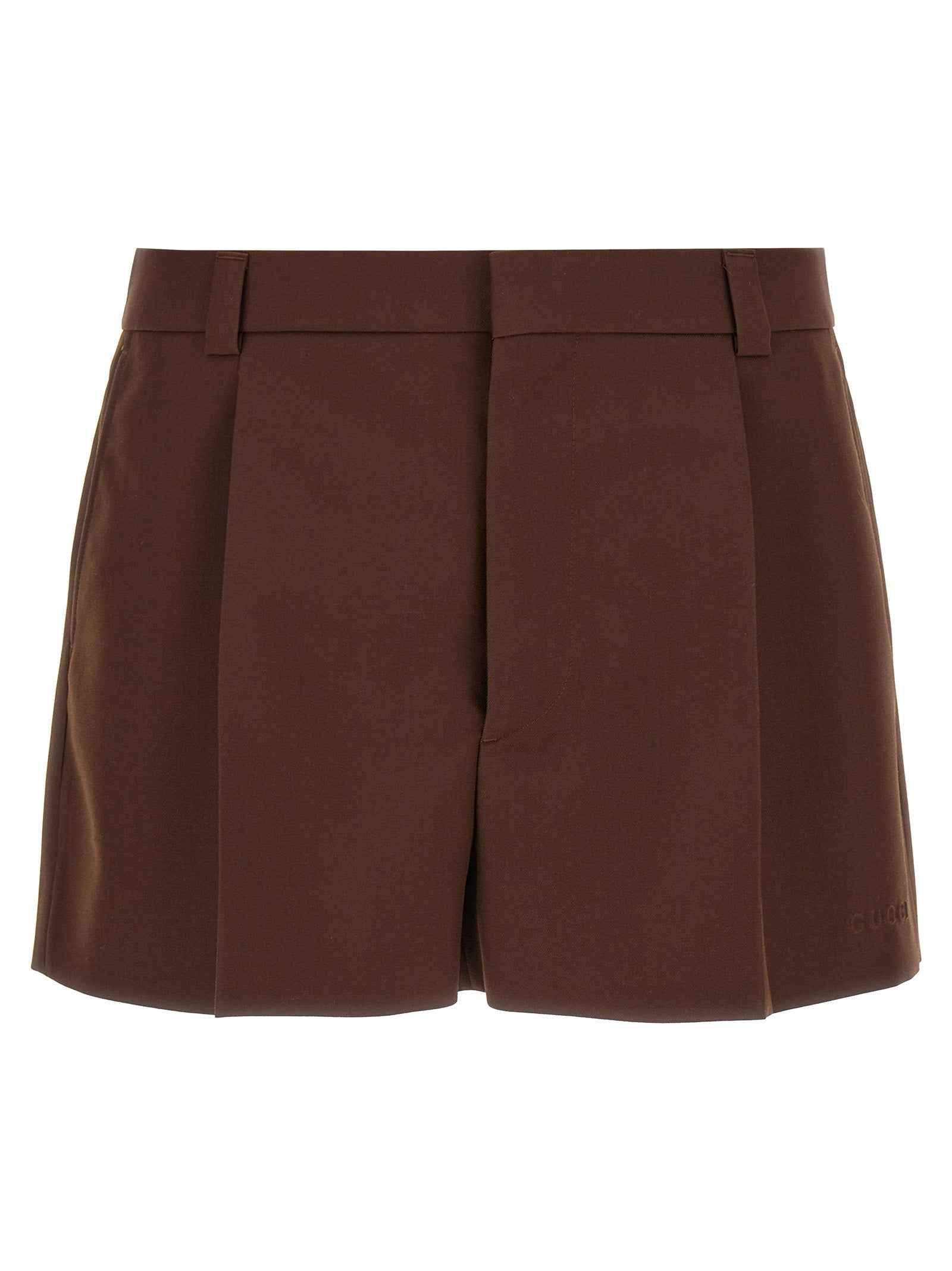 Gucci Brown Wool Bermuda Shorts
