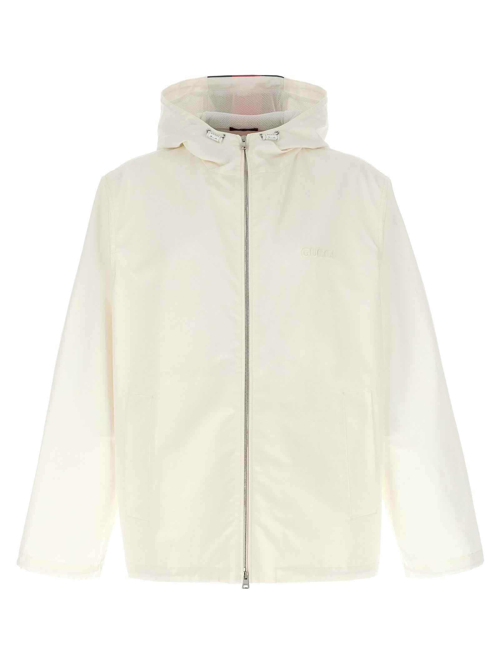 Gucci White Cotton Shell Jacket