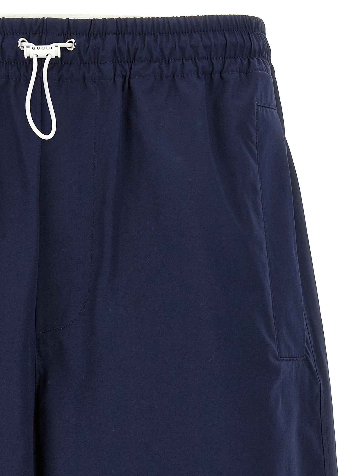 Gucci Blue Cotton Bermuda Shorts