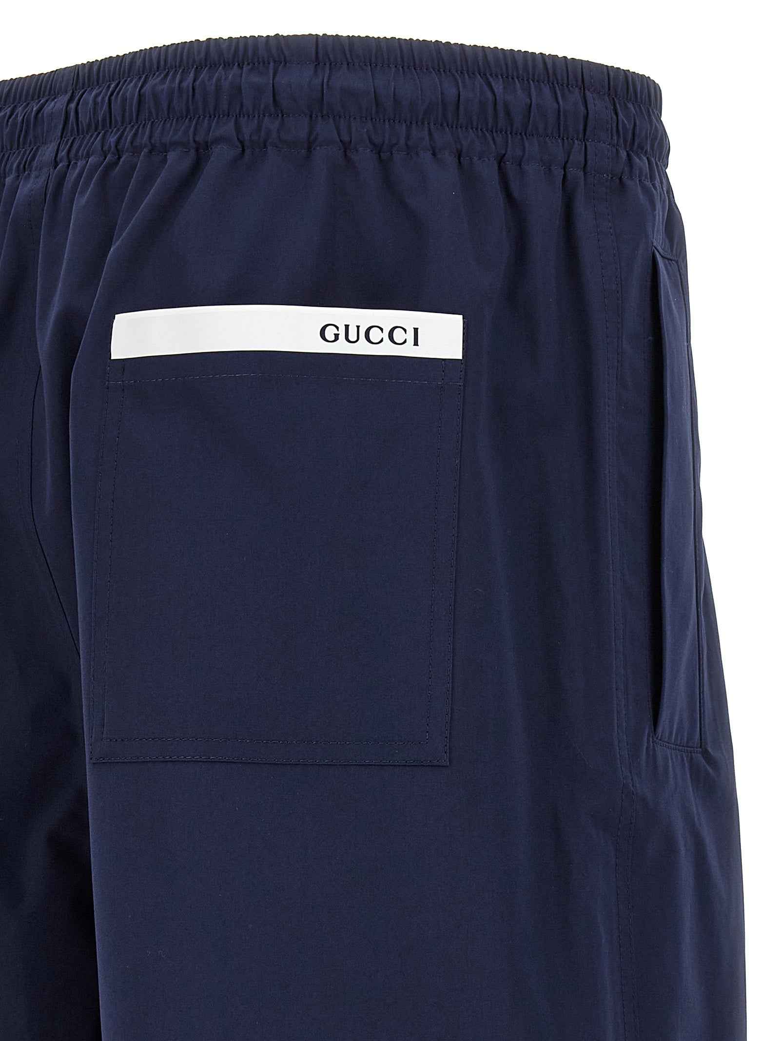 Gucci Blue Cotton Bermuda Shorts