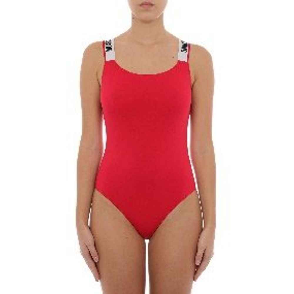Moschino Red Cotton One-Piece Swimsuit