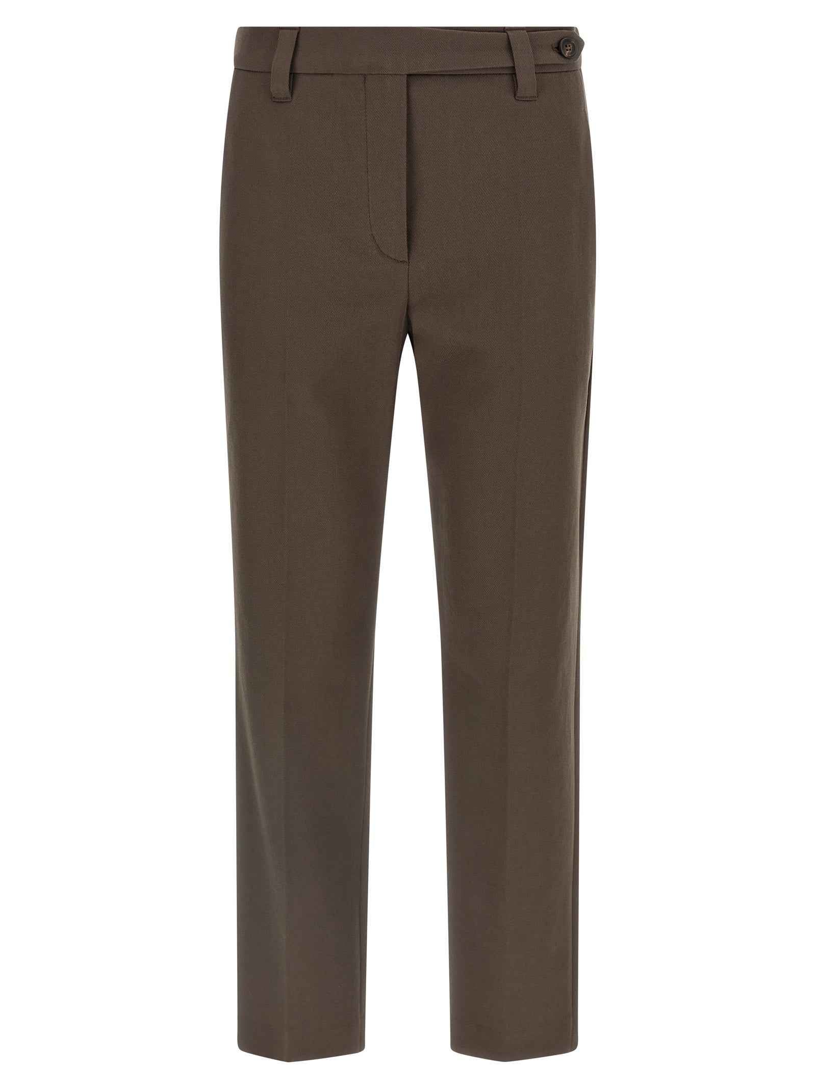 Brunello Cucinelli Brown Cotton Casual Pants
