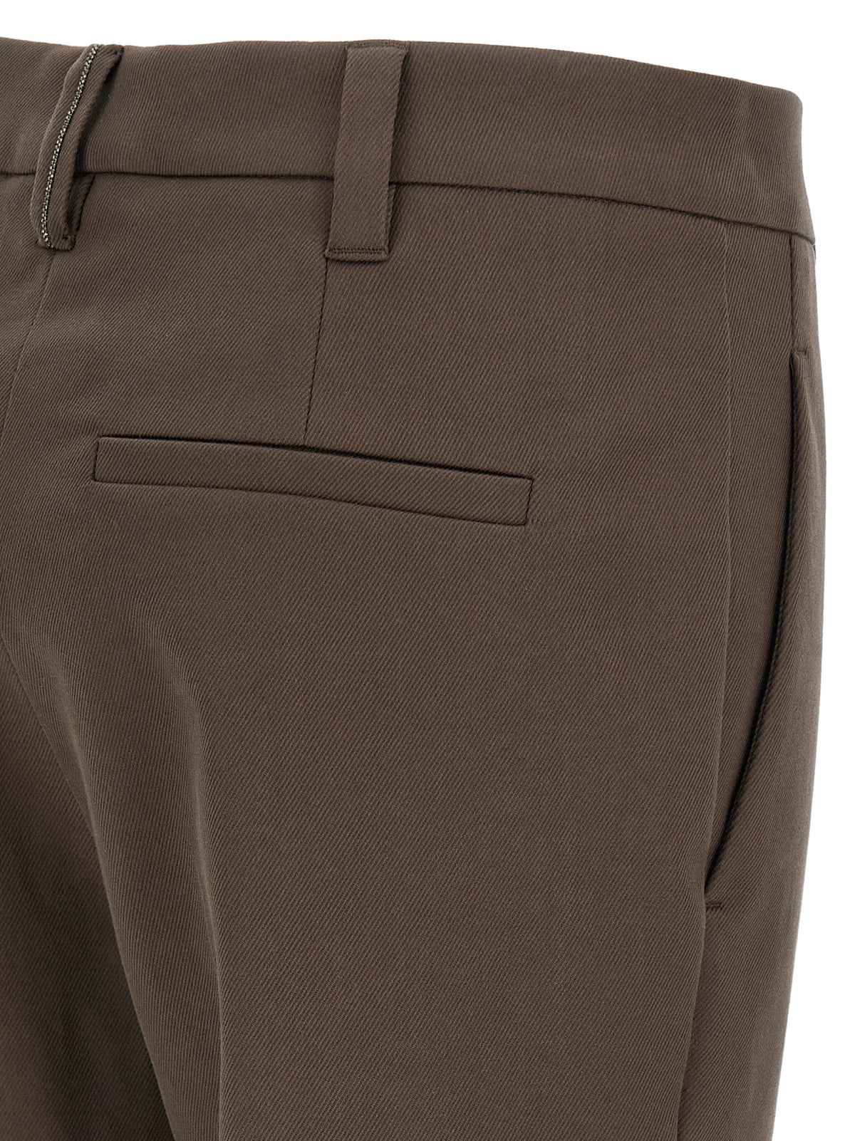 Brunello Cucinelli Brown Cotton Casual Pants
