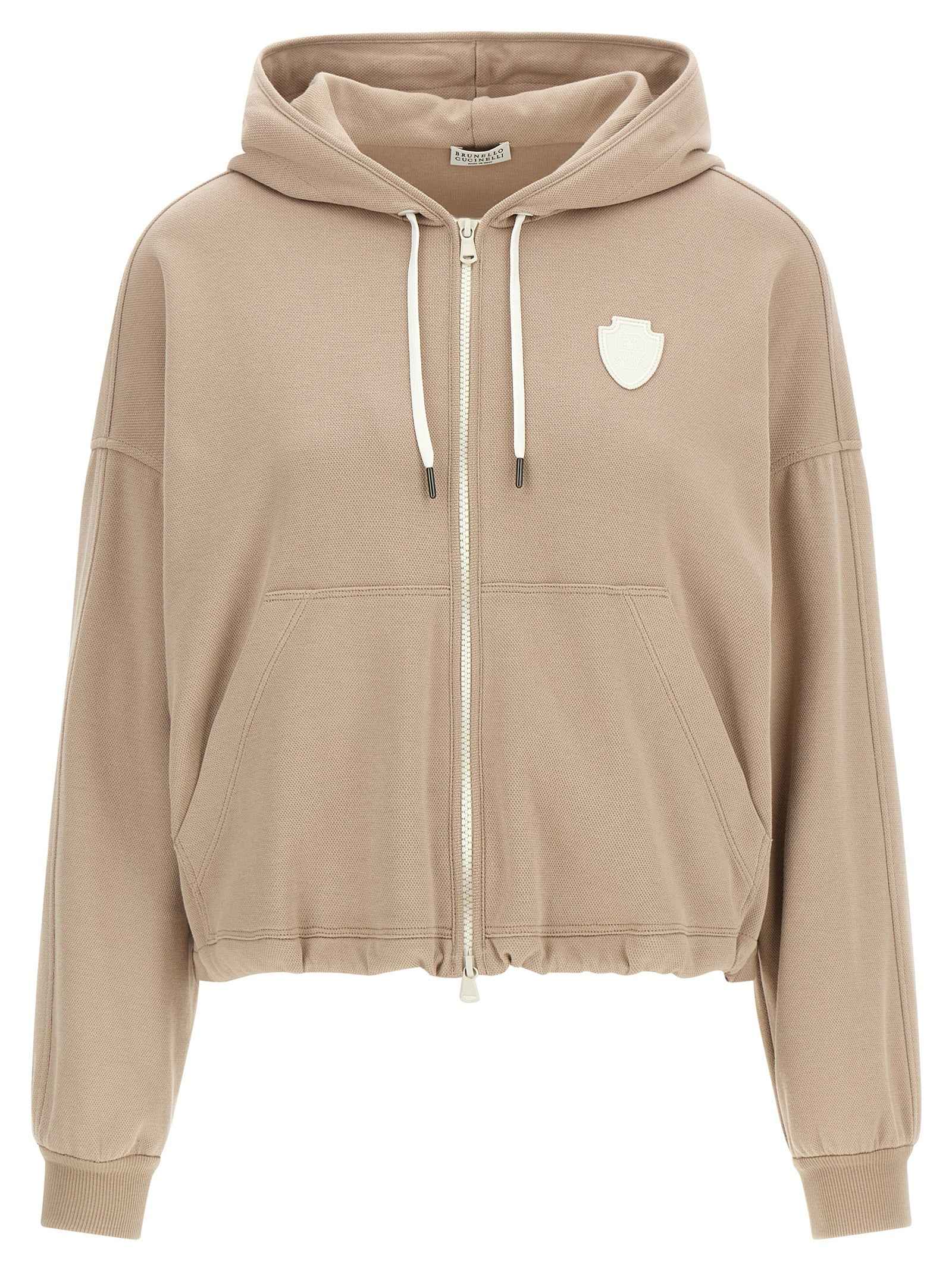 Brunello Cucinelli Beige Cotton Hoodie