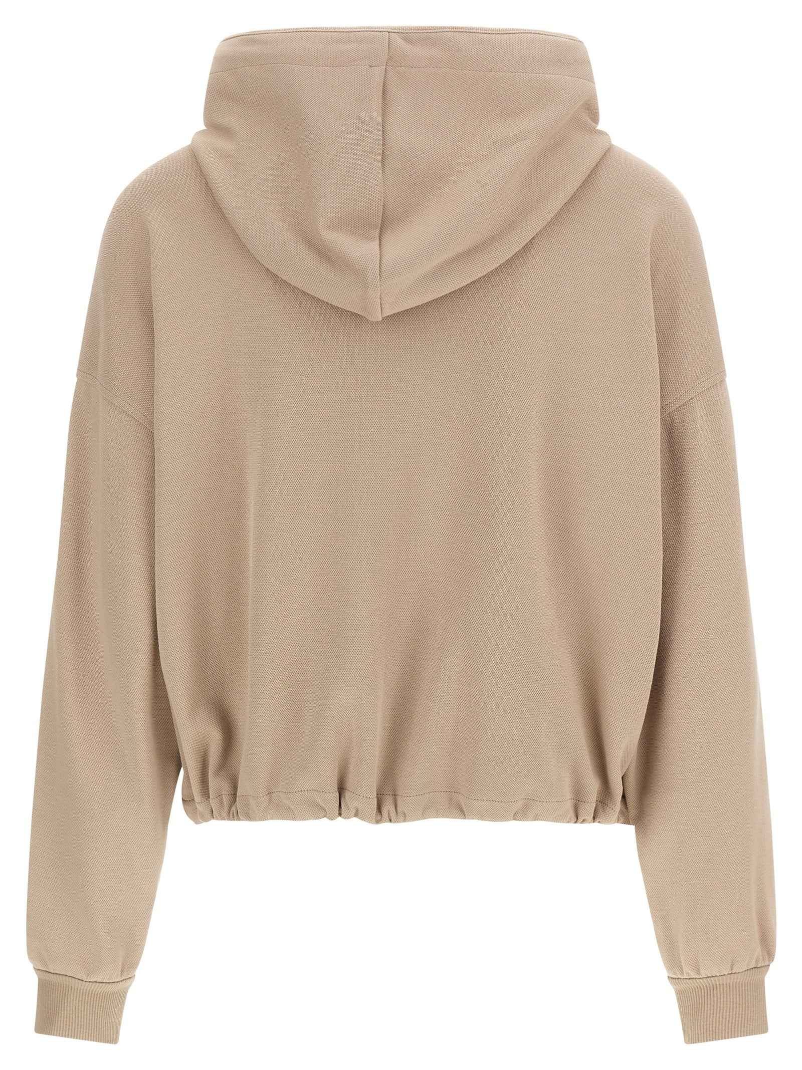 Brunello Cucinelli Beige Cotton Hoodie