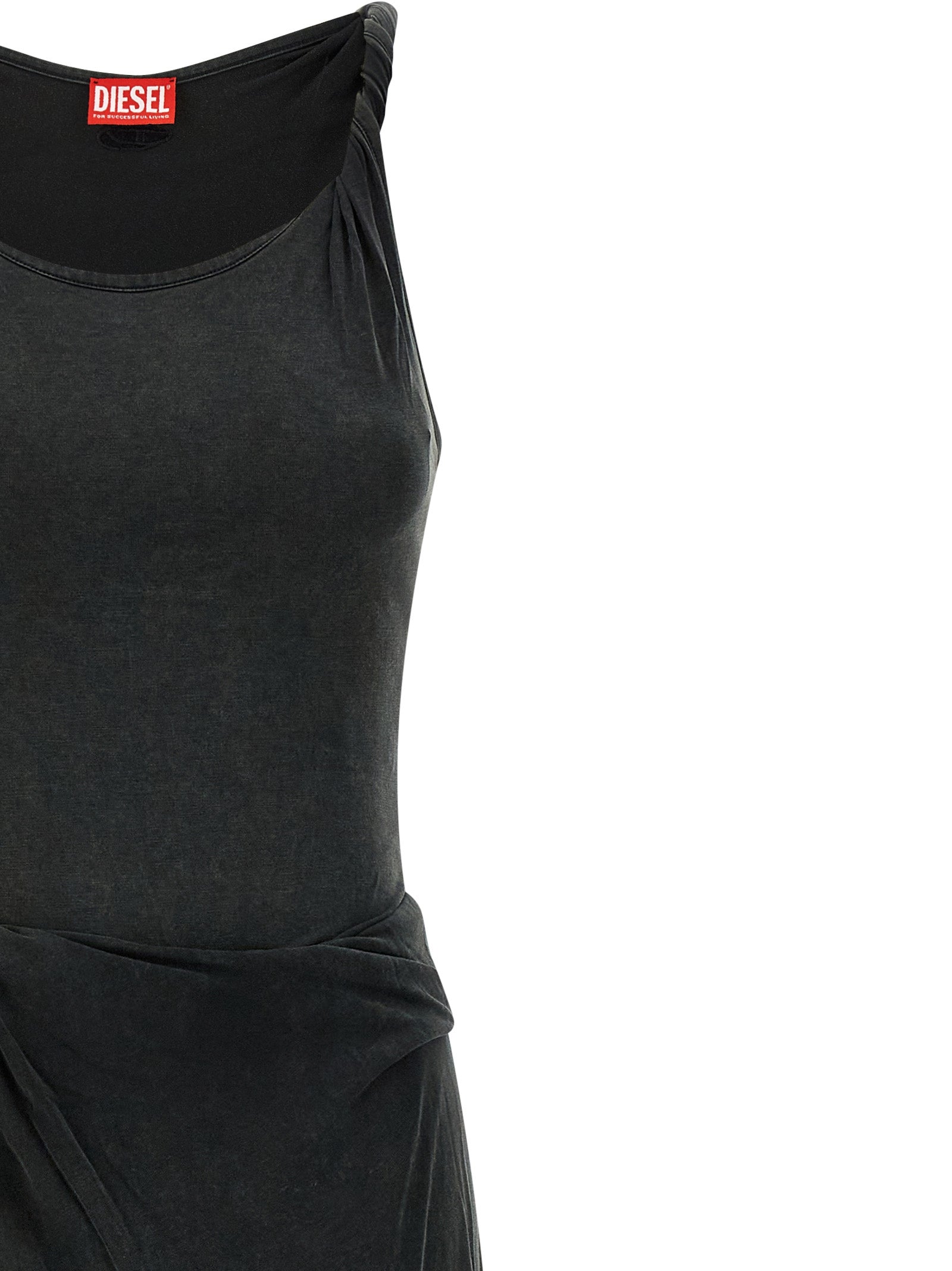Diesel Black Modal Long Dress