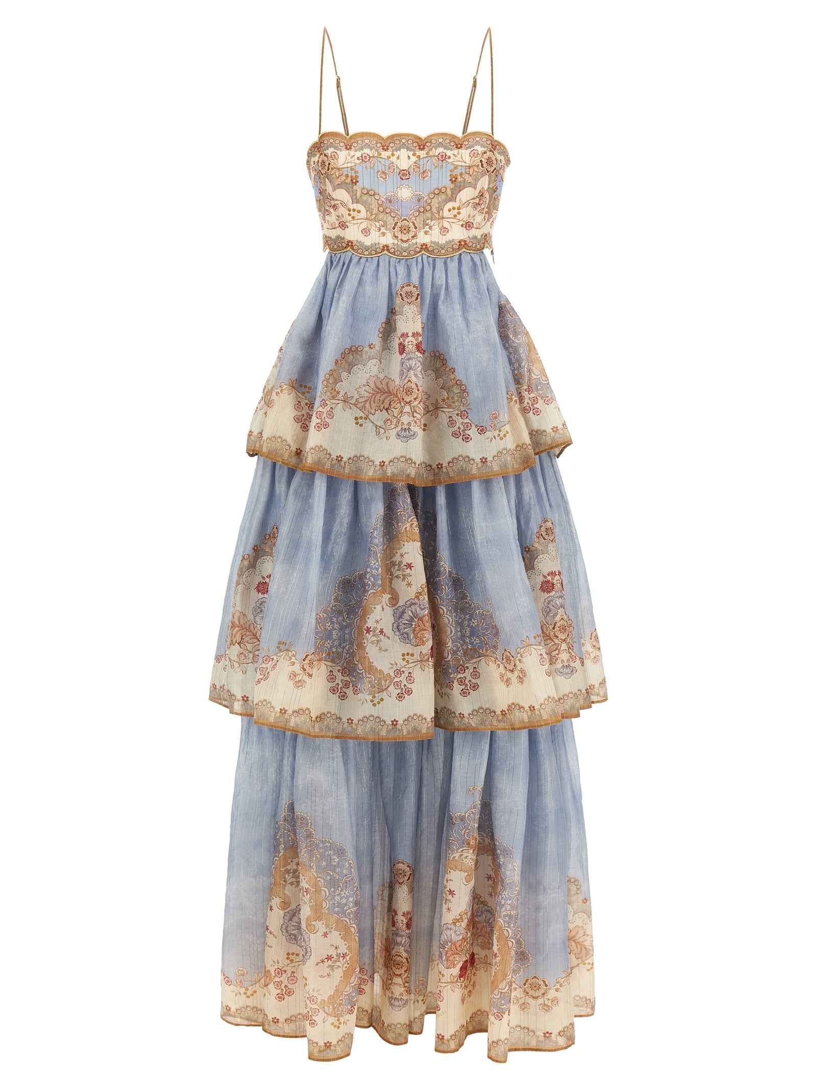 Zimmermann Blue Cotton Long Dress