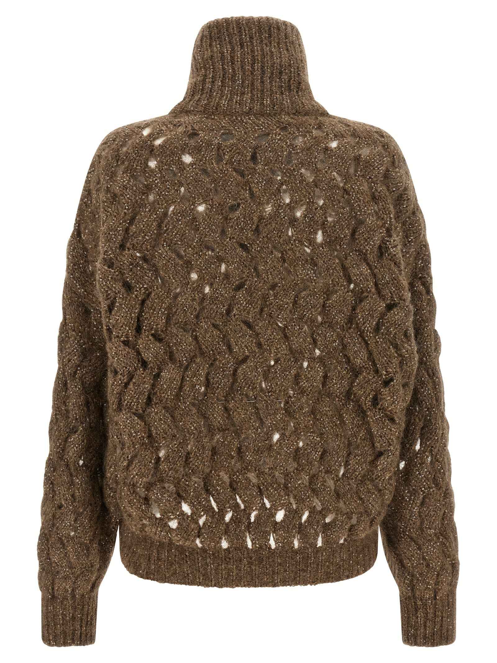 Brunello Cucinelli Brown Wool Cardigan