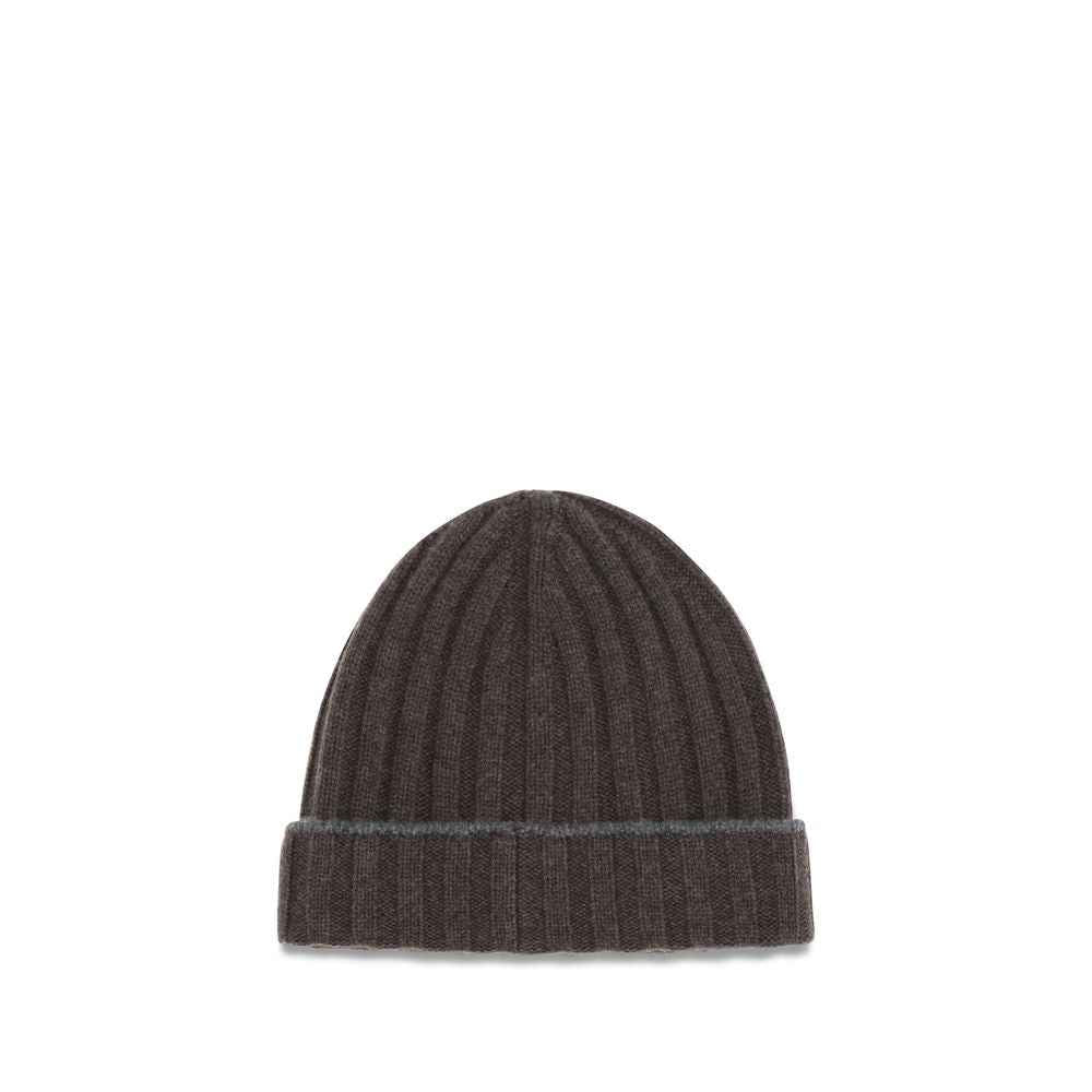 Brunello Cucinelli Brown Cashmere Beanie