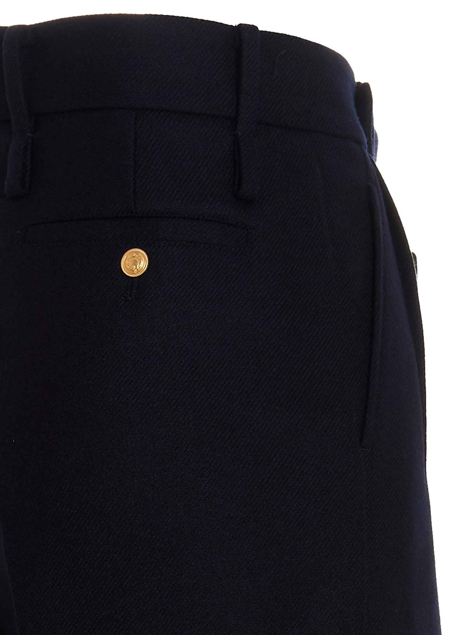 Gucci Blue Cashmere Casual Pants