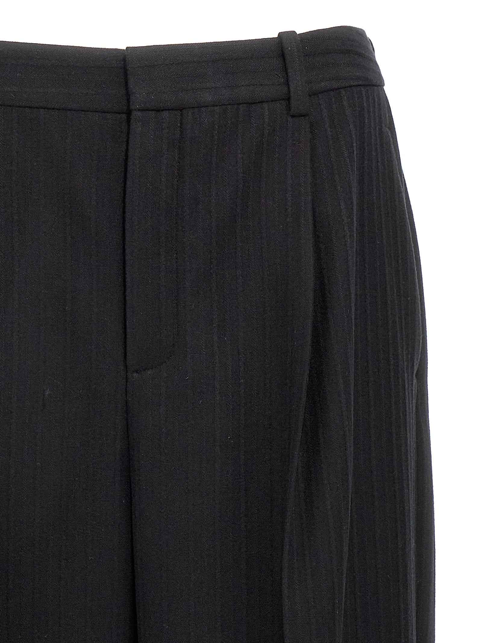 Saint Laurent Black Wool Dress Pants