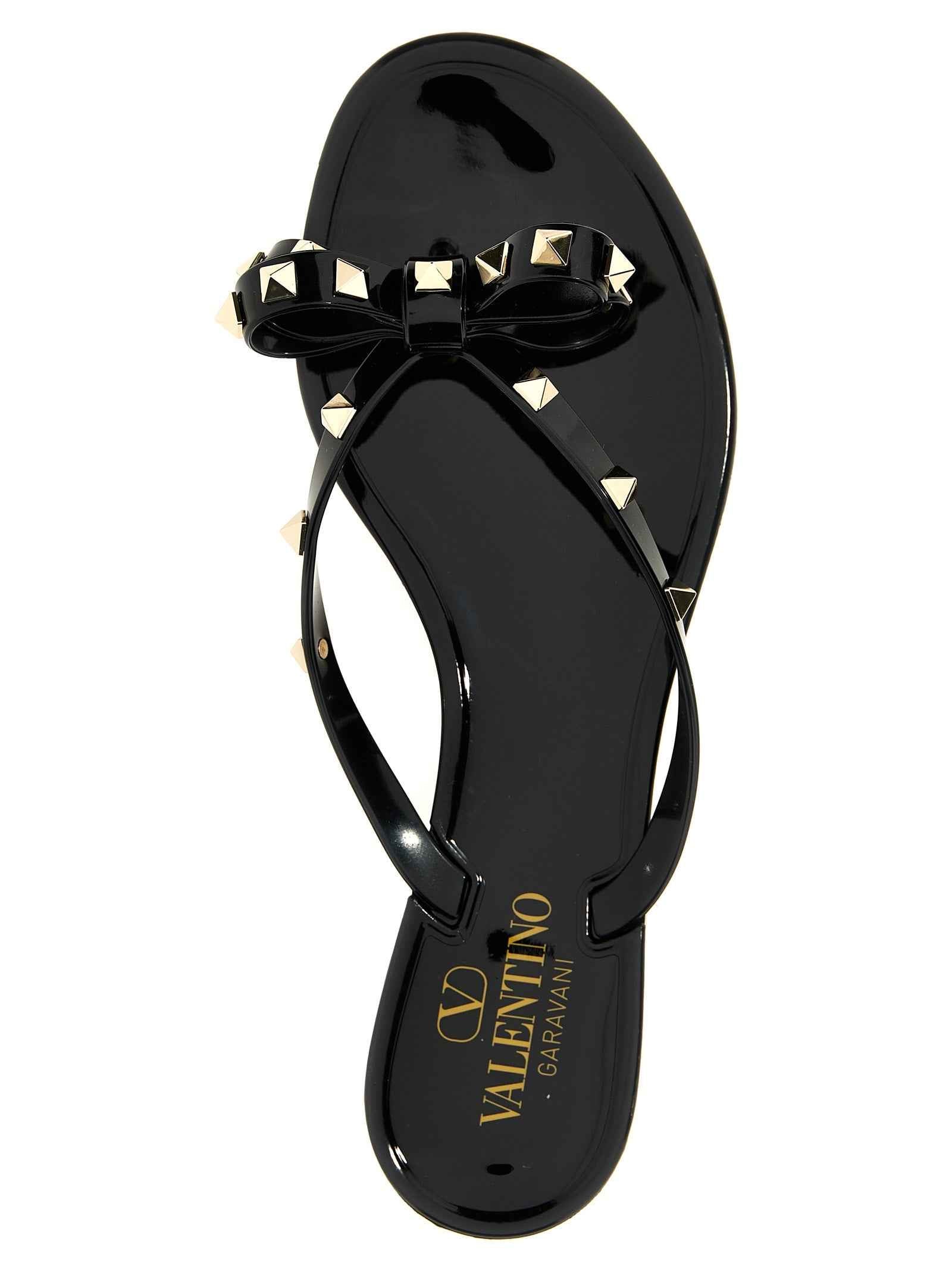 Valentino Garavani Black PVC Slides