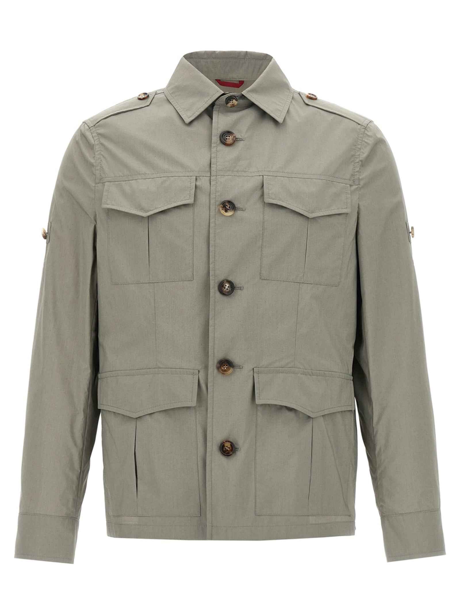 Brunello Cucinelli Bicolor Cotton Shell Jacket