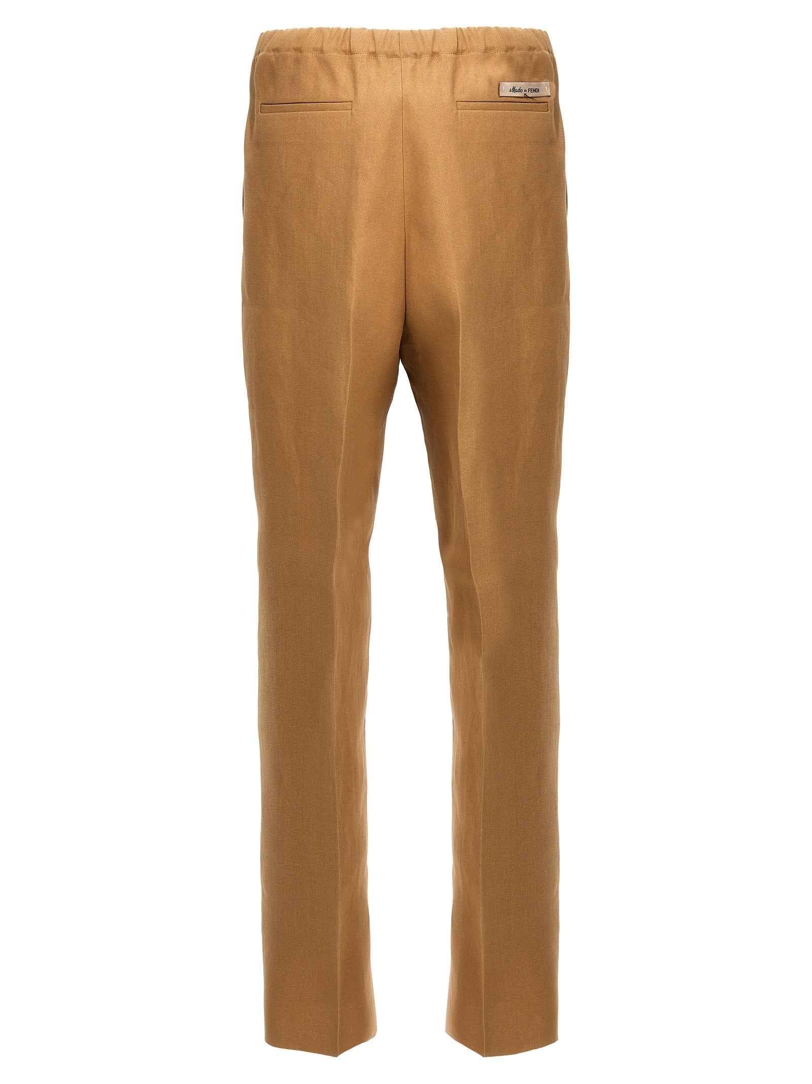 Fendi Beige Paper Casual Pants