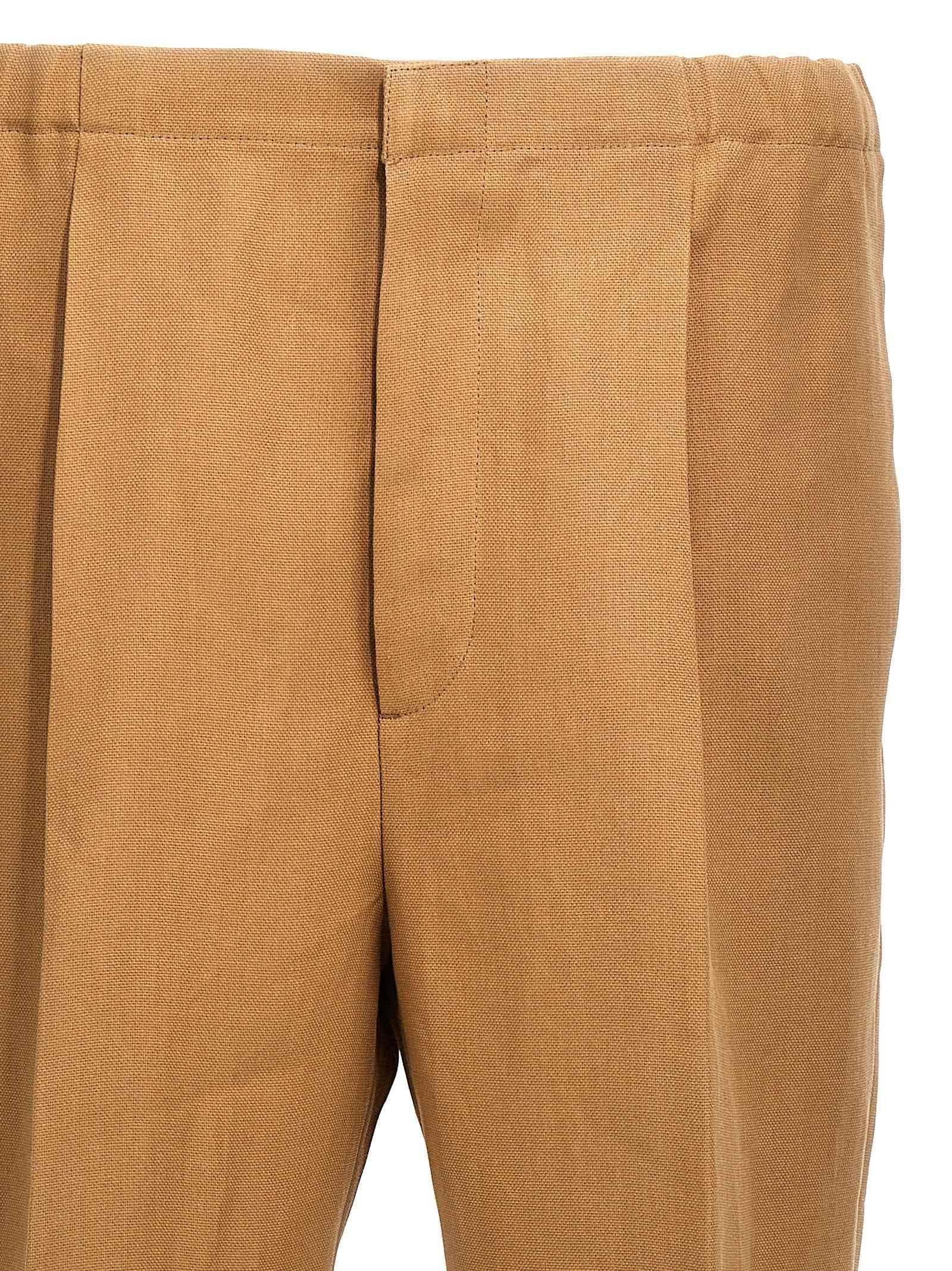 Fendi Beige Paper Casual Pants