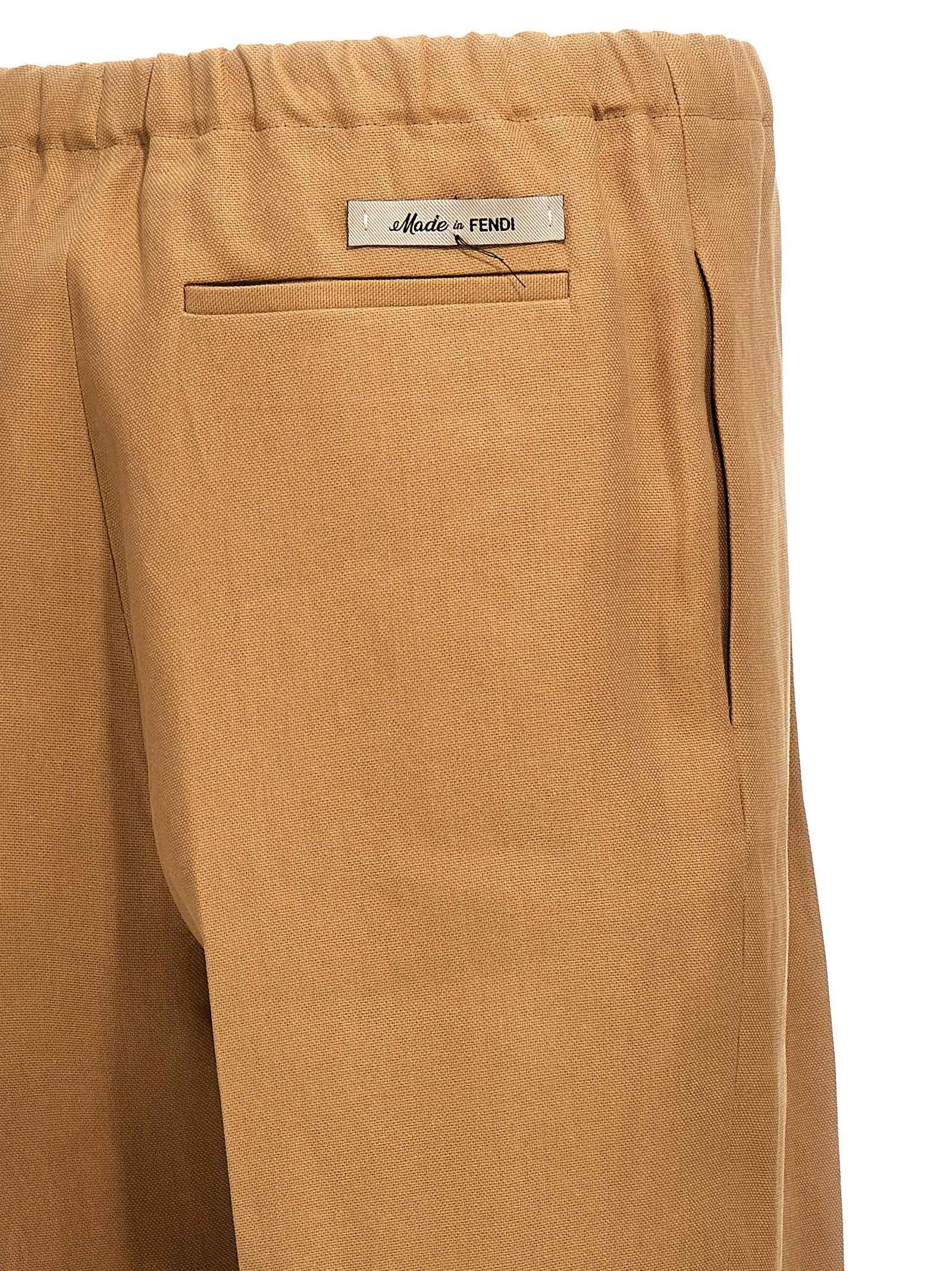 Fendi Beige Paper Casual Pants