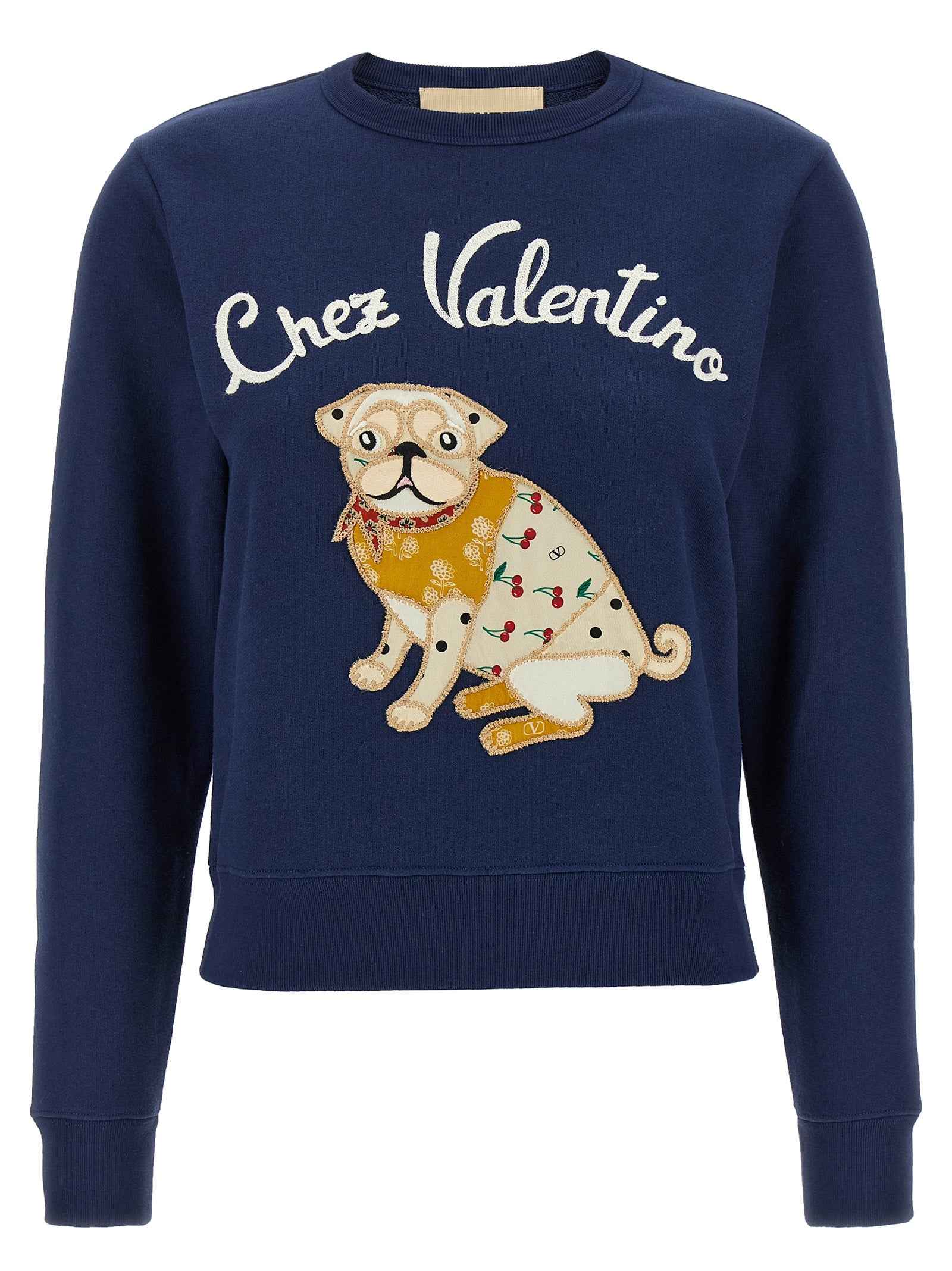 Valentino Garavani Blue Cotton Sweatshirt