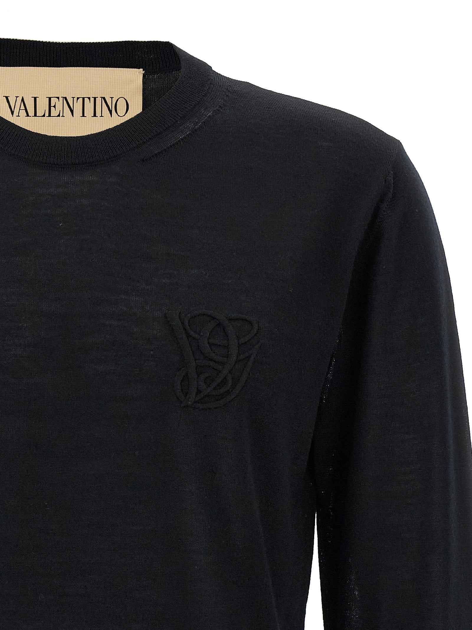 Valentino Garavani Black Virgin Wool Cardigan