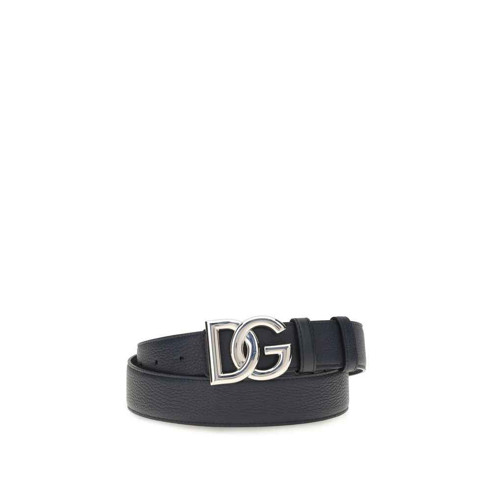 Dolce & Gabbana Black Calf Leather Bos Taurus Regular Belt