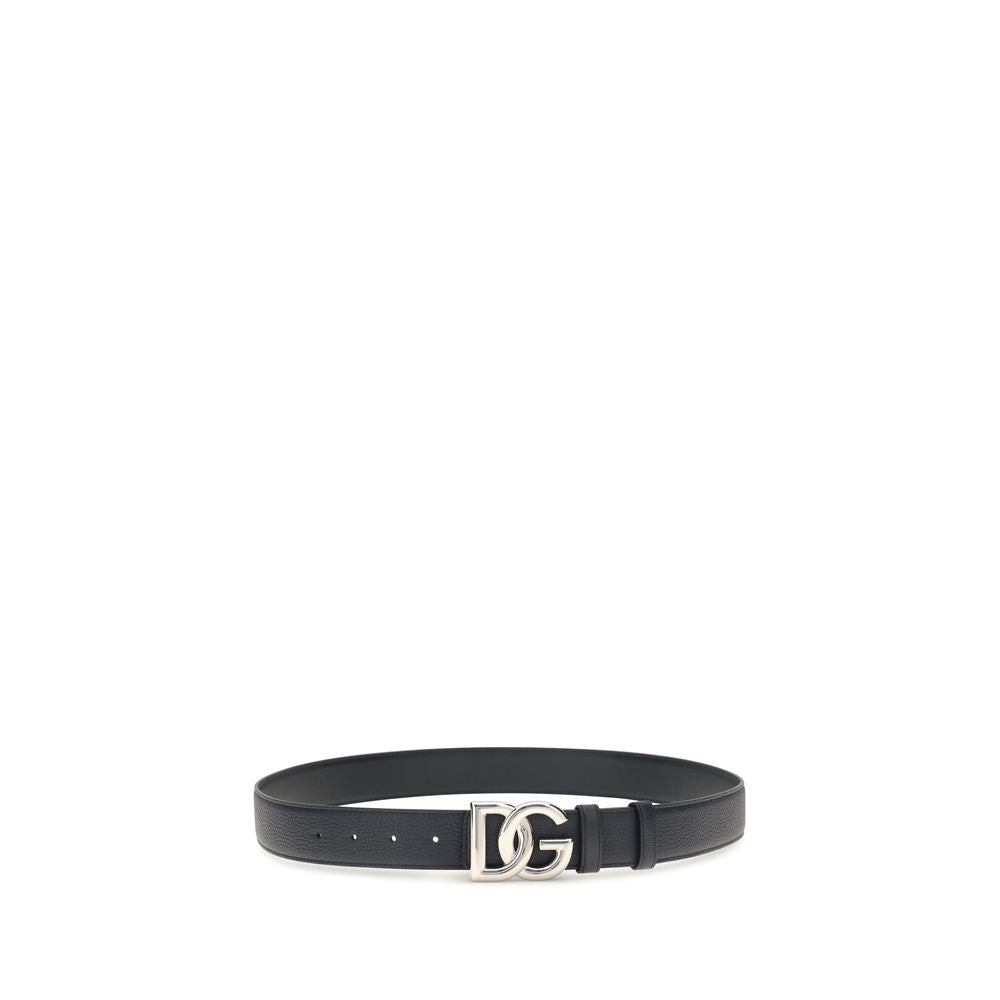 Dolce & Gabbana Black Calf Leather Bos Taurus Regular Belt