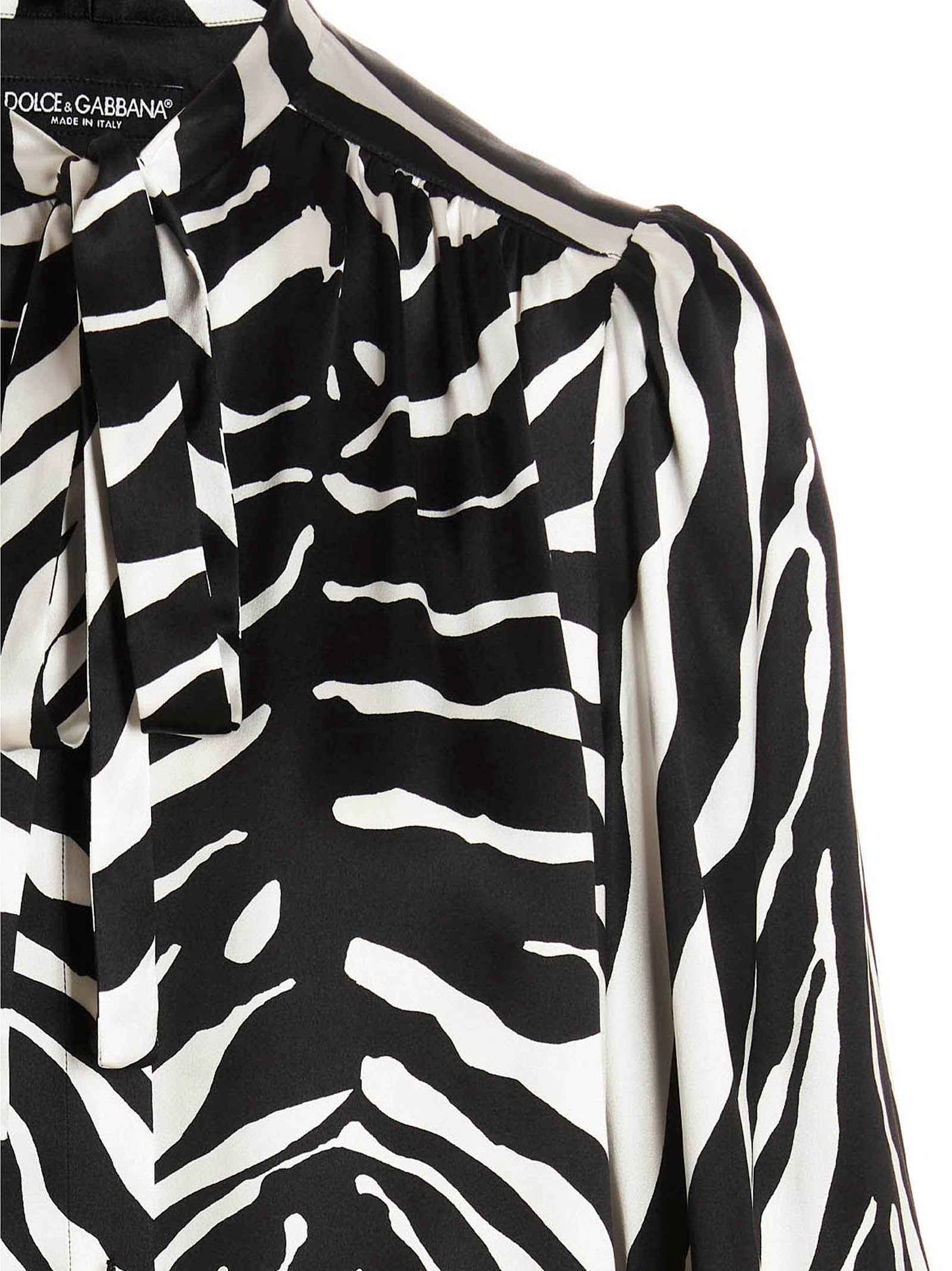 Dolce & Gabbana Bicolor Silk Blouse