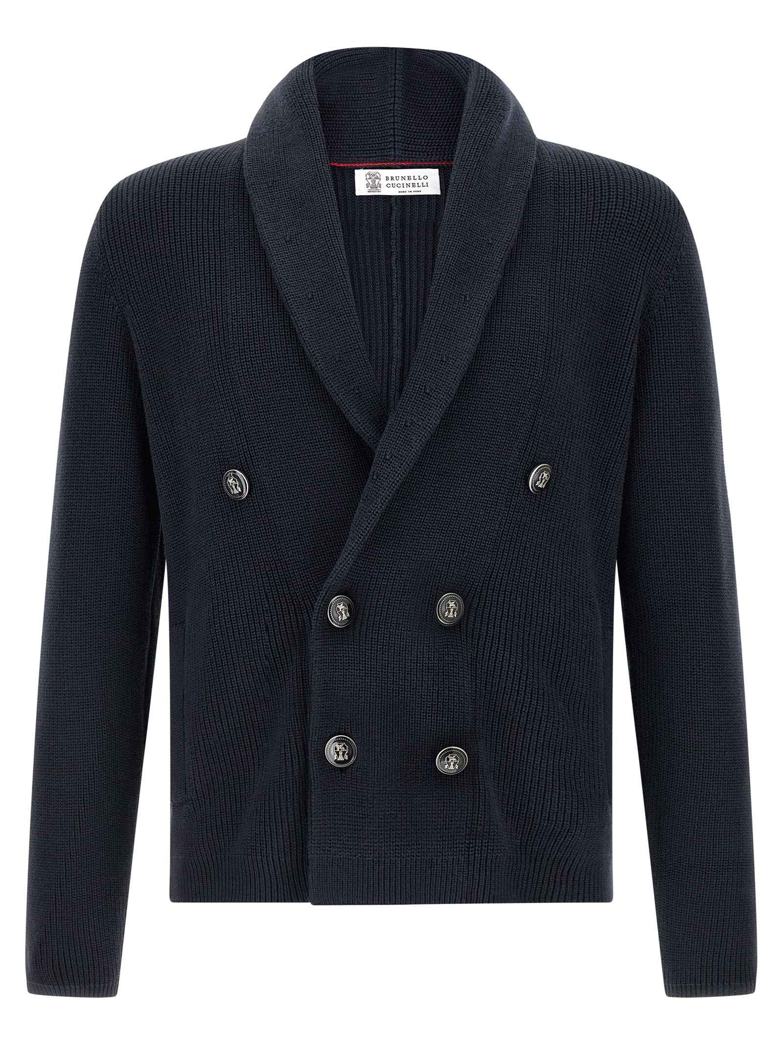 Brunello Cucinelli Blue Cotton Cardigan