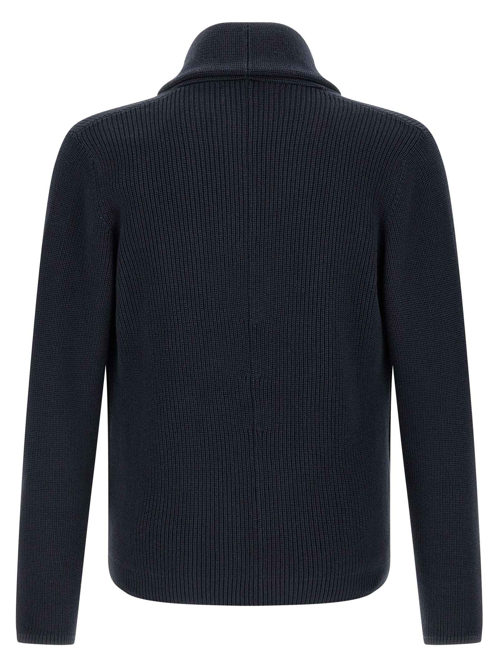 Brunello Cucinelli Blue Cotton Cardigan