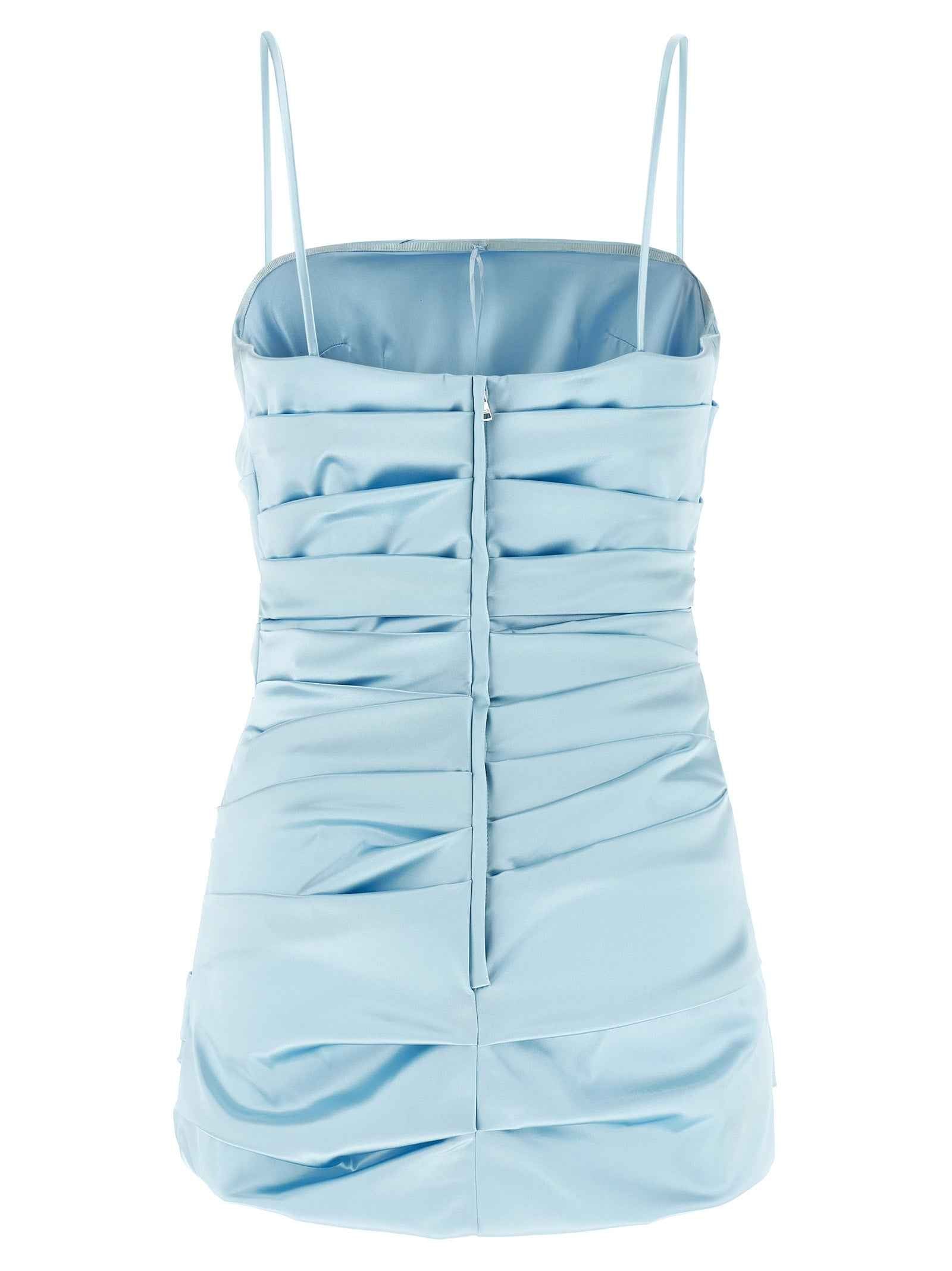 Dolce & Gabbana Blue Acetate Short Dress