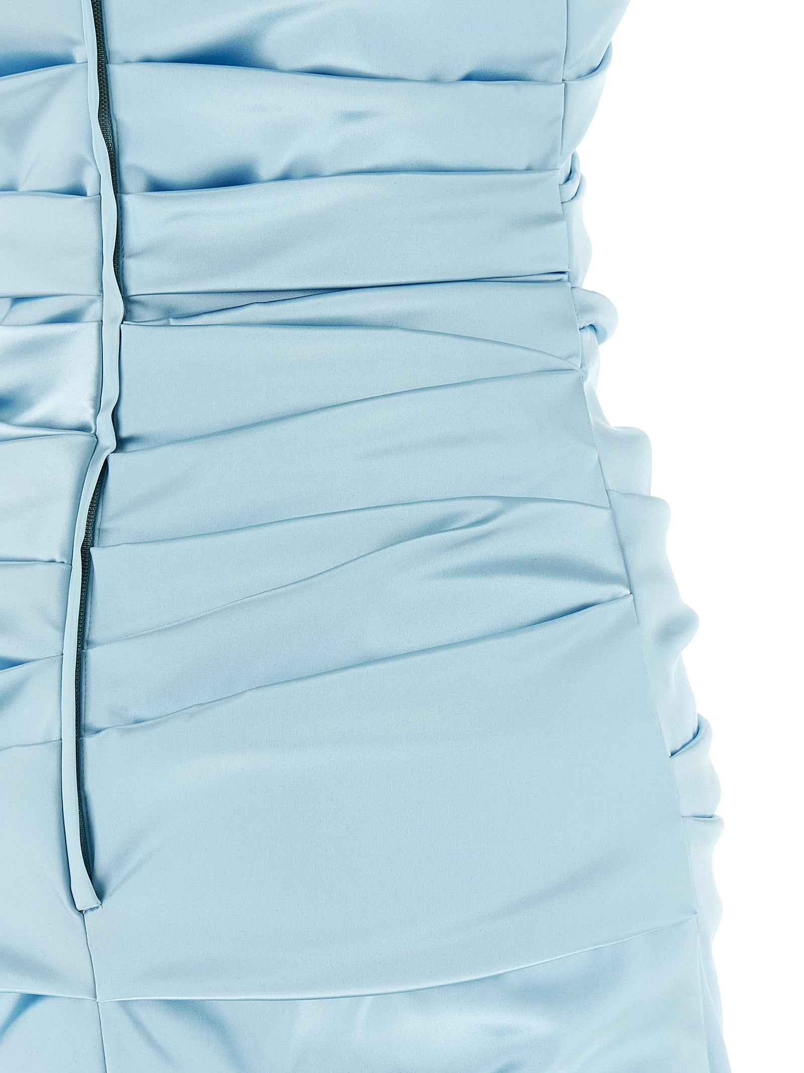 Dolce & Gabbana Blue Acetate Short Dress