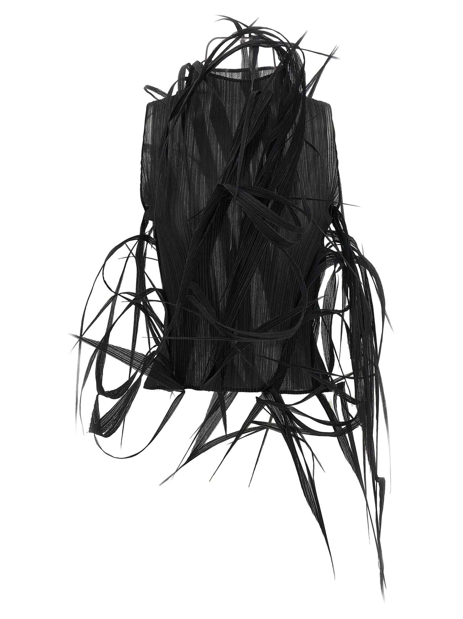 Issey Miyake Black Polyester Tank Tops