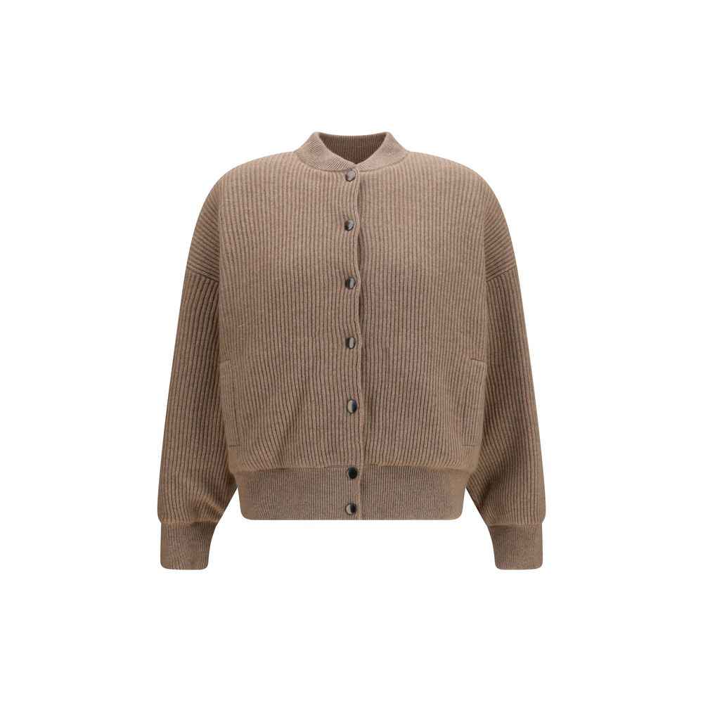 Brunello Cucinelli Beige Cashmere Bomber