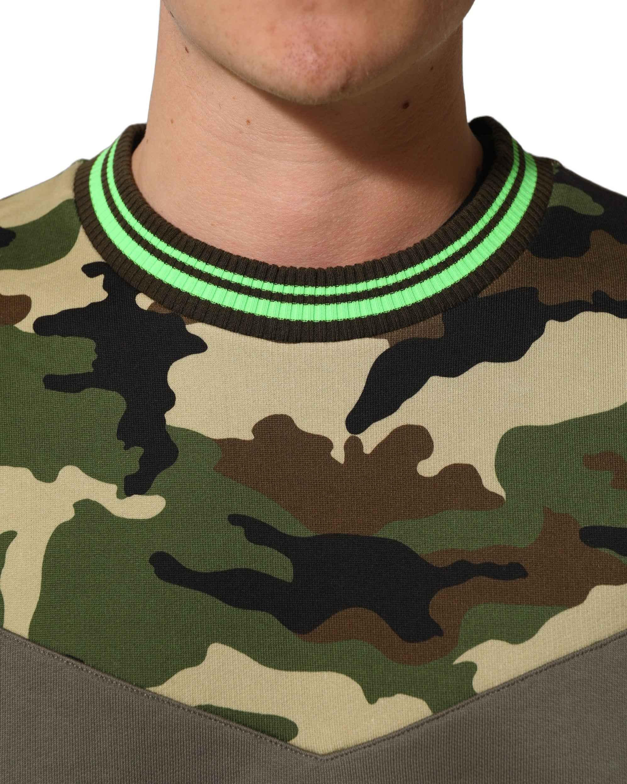 Dolce & Gabbana Multicolor Camouflage Sweatshirt Men Sweater