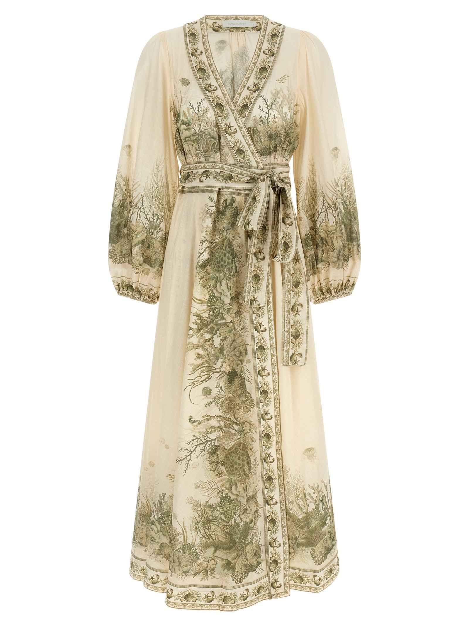 Zimmermann Bicolor Cotton Midi Dress